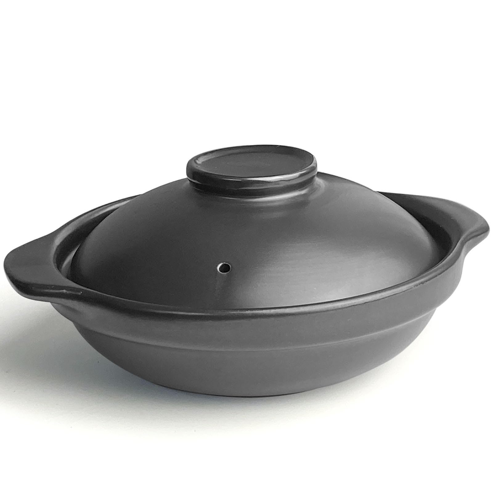 Sunrise Kitchen Supply Black Casserole Clay Pot (36, Ounces)
