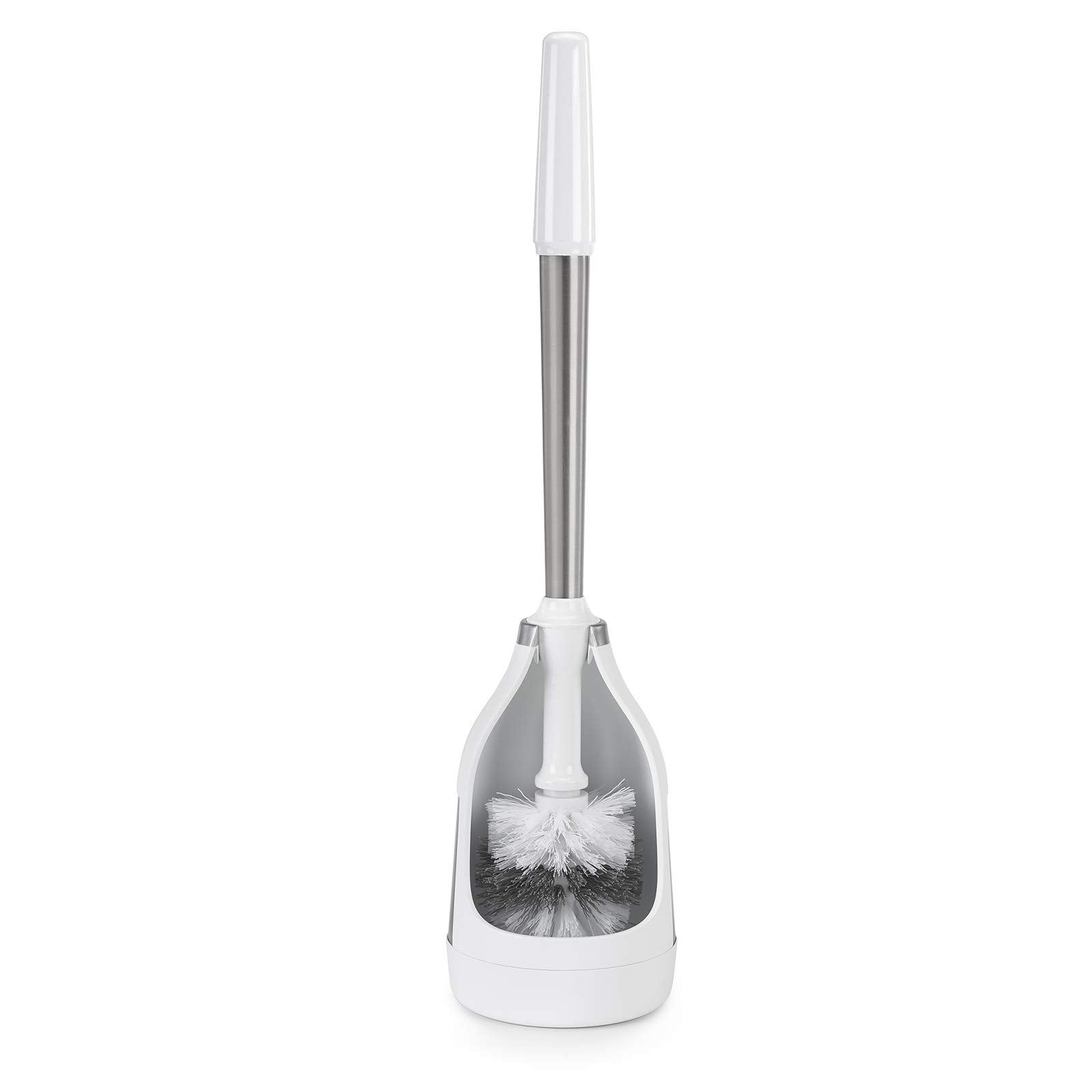 Polder Belle Design Toilet Brush Caddy With Optimized Brush Head For Hard-To-Reach Places