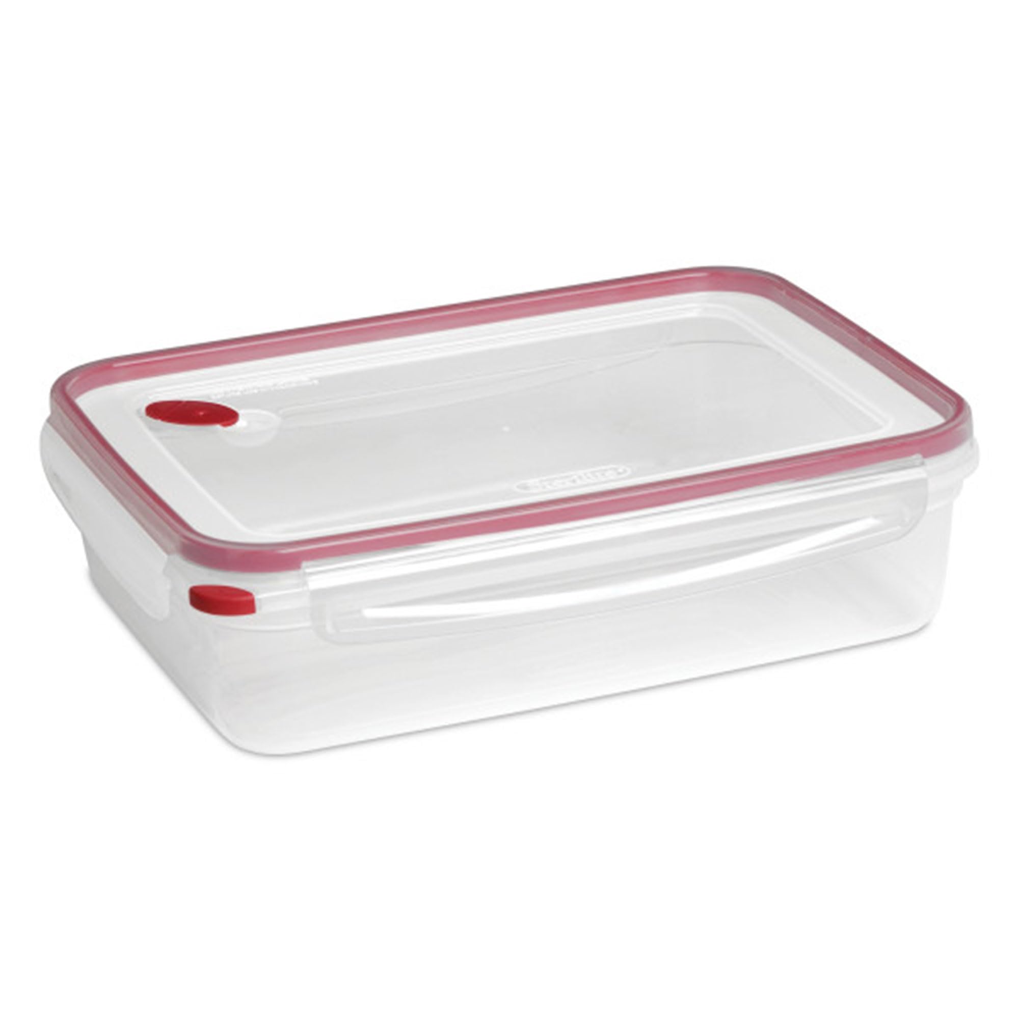 Sterilite UltraSeal 16 Cup Rectangle, Airtight Food Storage Container, Latching Lid, Microwave and Dishwasher Safe, Clear With 