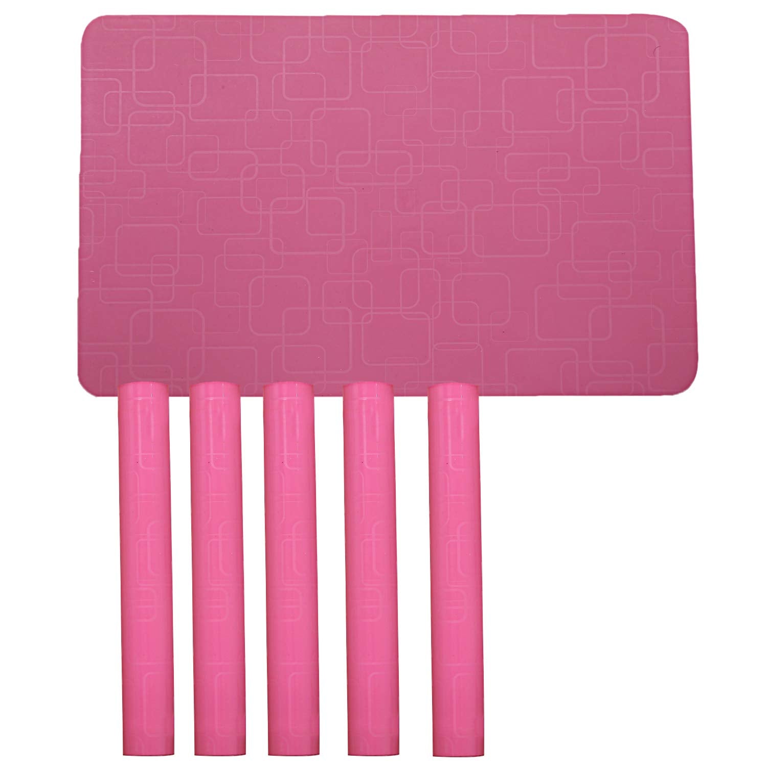 Kuber Industries Checkered Design Pvc 6 Pieces Dining Table Placemat Set (Pink), Ctktc13702