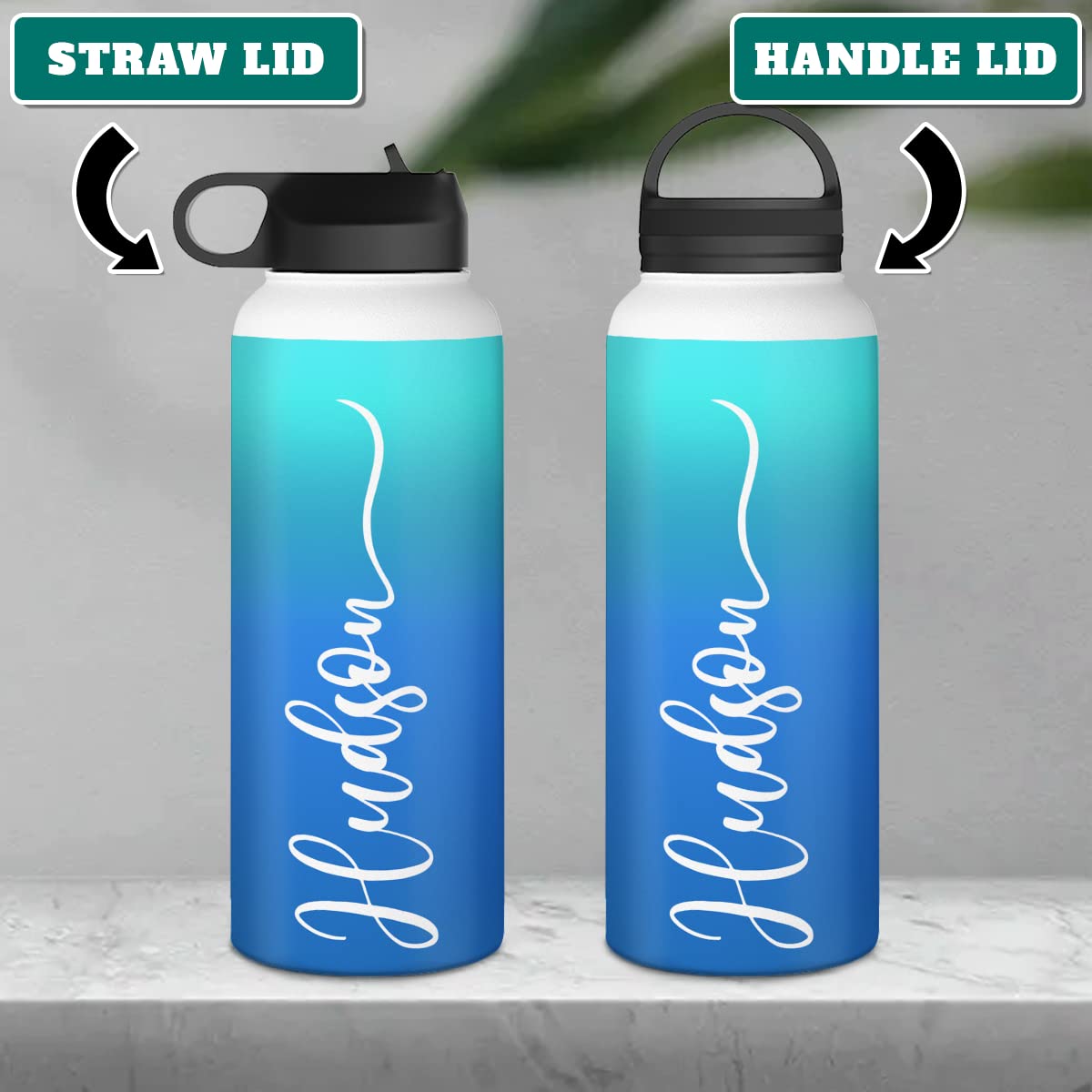Winorax Personalized Water Bottles For Kids Customized Water Bottle With Name 12Oz 18Oz 32Oz Travel Cup Gym Sports Double Wall V