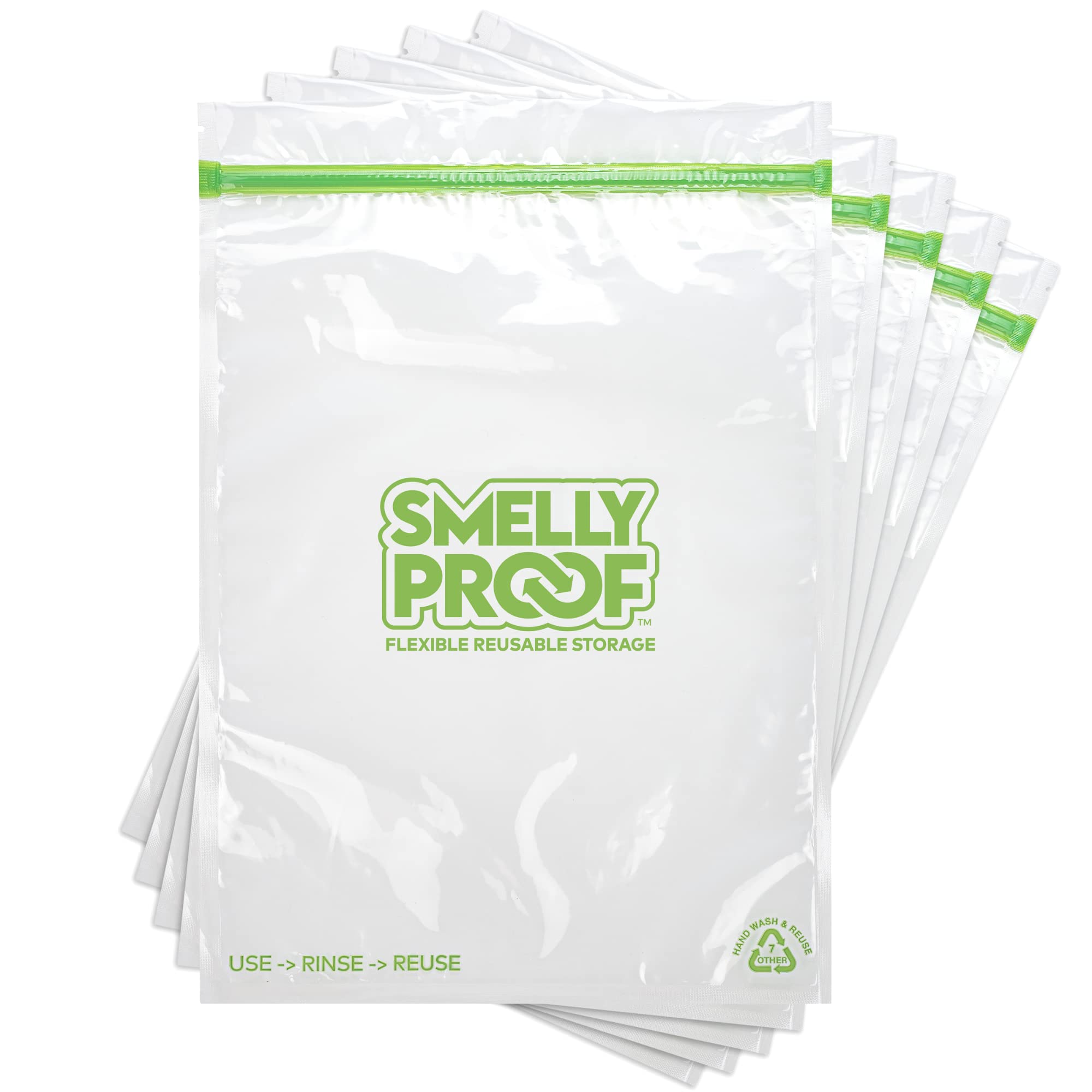 Smelly Proof Reusable Freezer Bags for Food Storage MADE IN USA, Easy Clean, Dishwasher-Safe, BPA FREE, NO PEVA, XXL 3-mil Thick