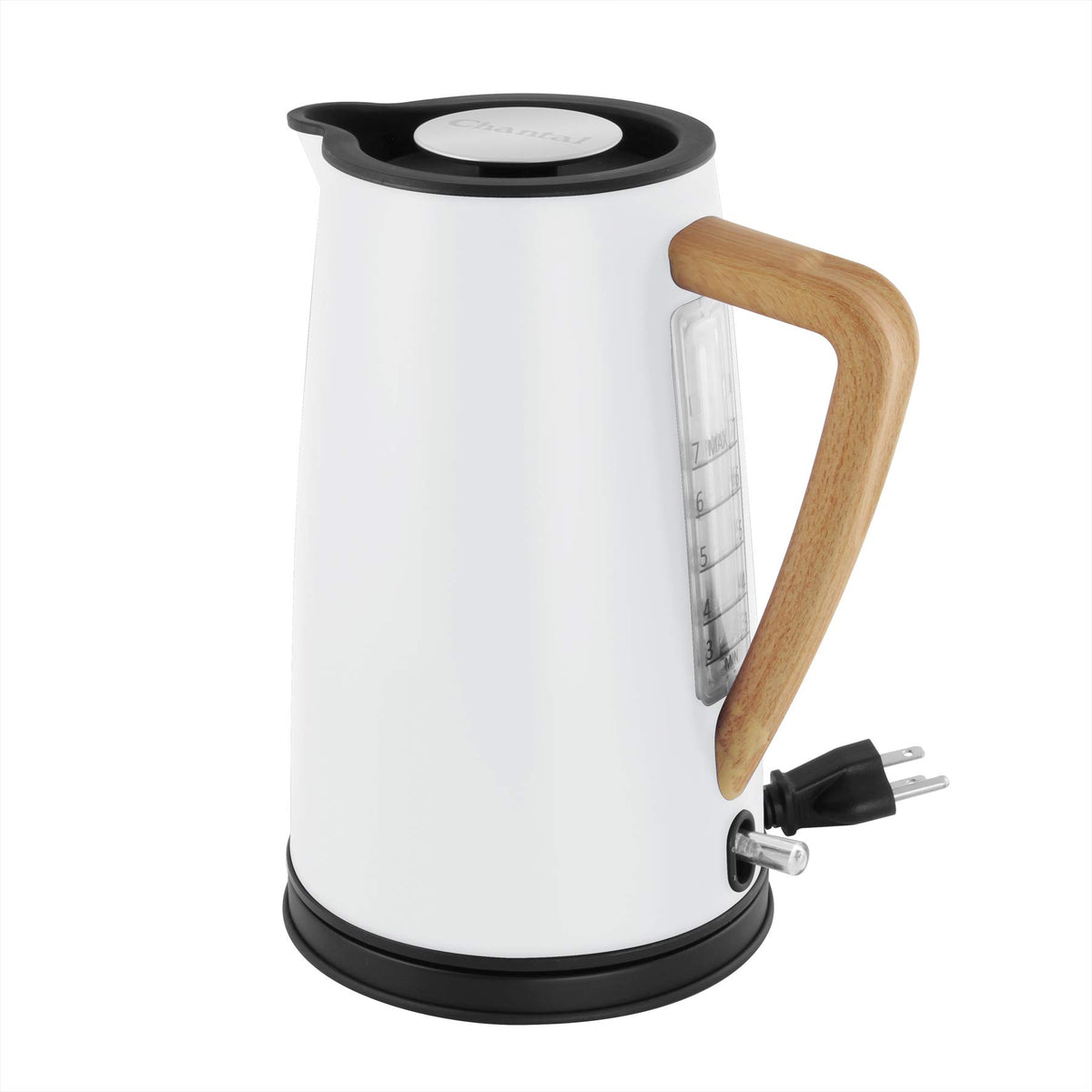 Chantal Oslo Cordless Electric Kettle, 18 Quart, Matte White