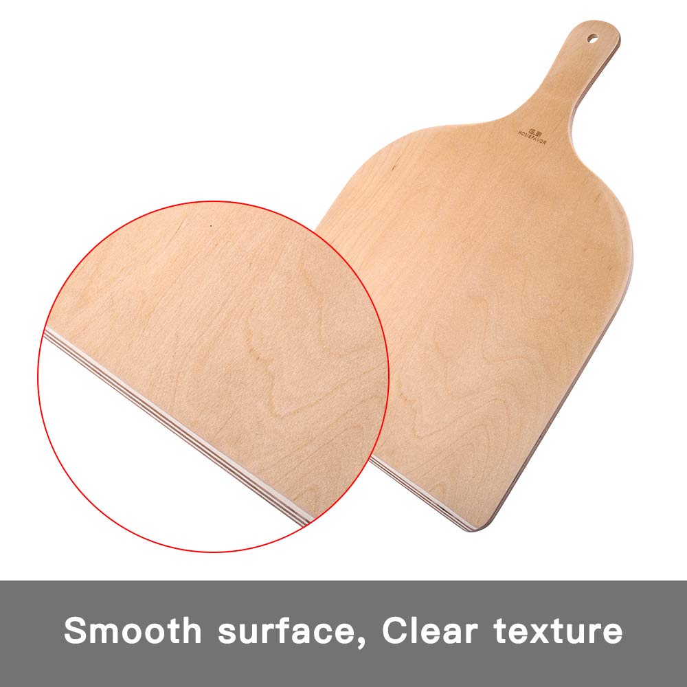 2-Piece Wood Pizza Peel, Large Pizza Paddle Set For Pizza Stone,Oven Or Grill, Pizza Spatula For Transferring Breads & Pizzas In