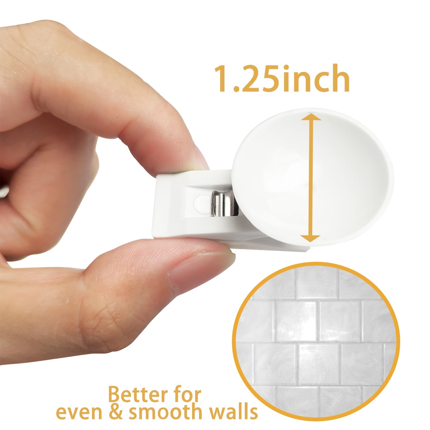 6 Packs Shower Curtain Clips With Suction Cup To Prevent Water Splashing Out, Windproof Splash Guard | Just Press Clip Onto Wall