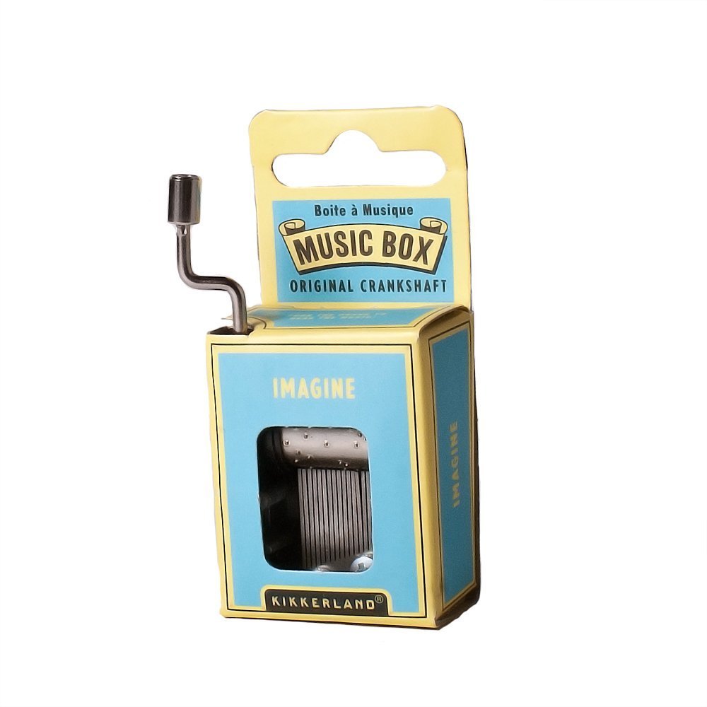 Kikkerland Imagine Crank Music Box Sivler