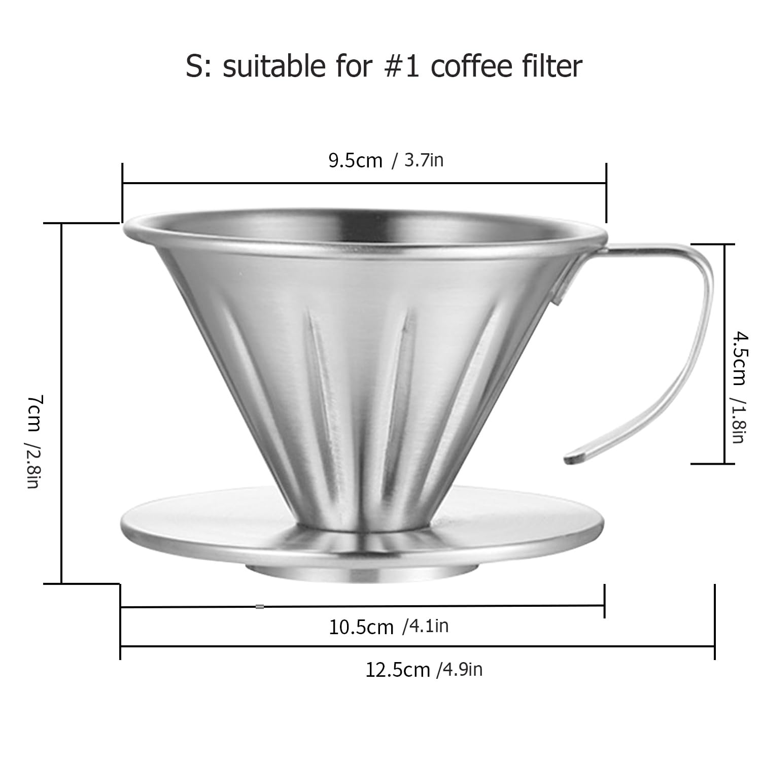 Mermoo Yilan Pour Over Coffee Dripper Stainless Steel Metal Reusable Cone Coffee Filter Slow Brewing Accessories For Home Cafe R