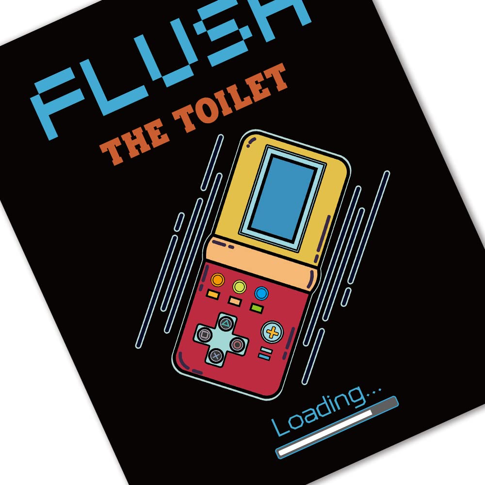 Iiiluyot Gaming Posters For Bathroom, Teen Boys Bathroom Nursery Decorations, Gamer Wall Art Decor Gifts For Gamer Boys Brother