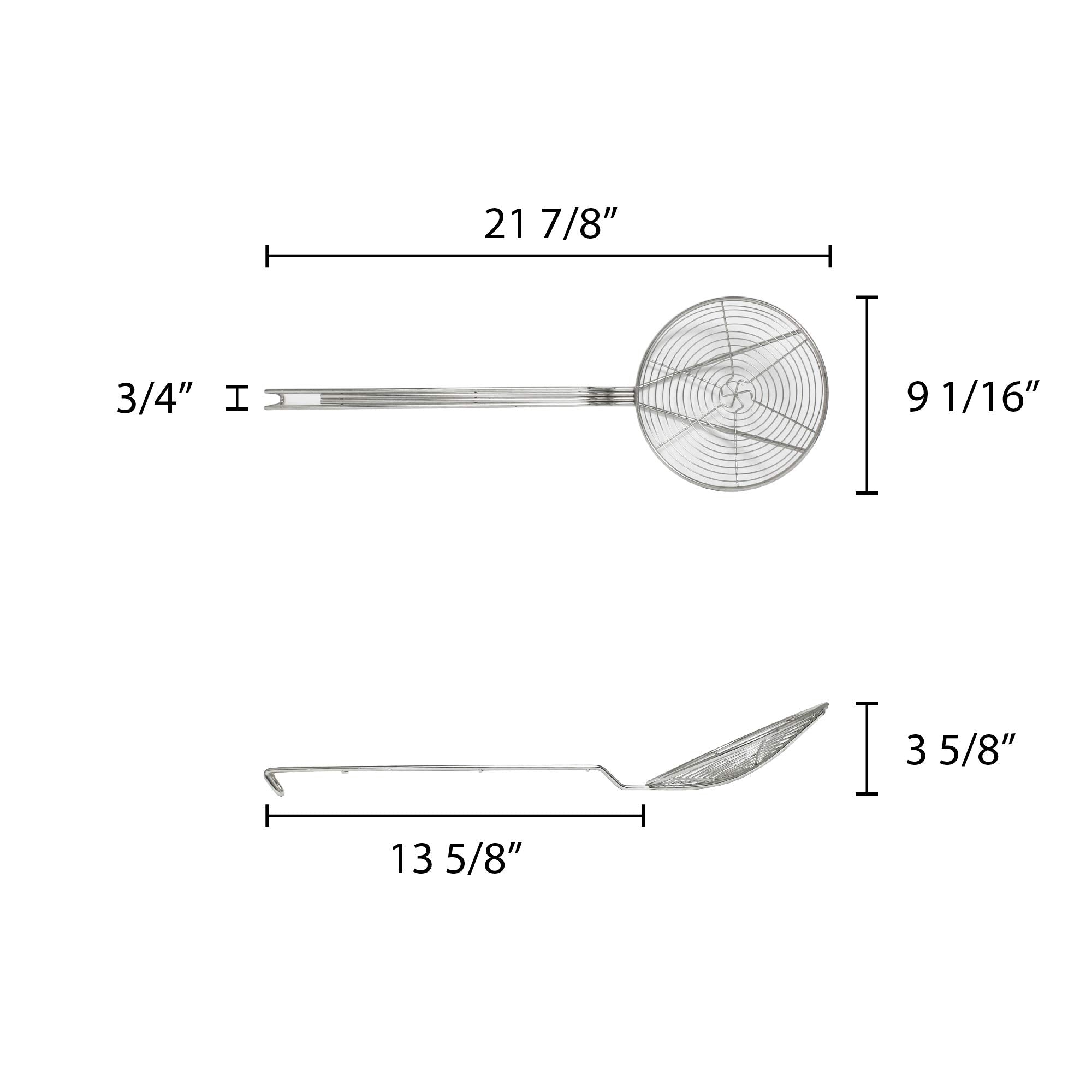 Thunder Group Nickel Plated Spiral Wire Skimmer, 9-Inch