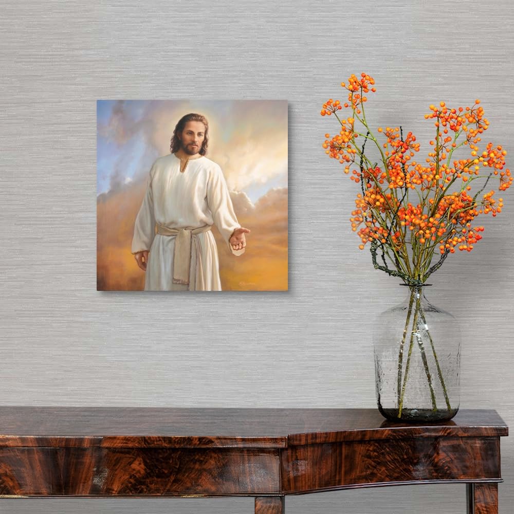 Canvas On Demand I Am Canvas Wall Art Print By Mark Missman, Traditional, Home Decor, Christian, Christianity Artwork, 12''X12''