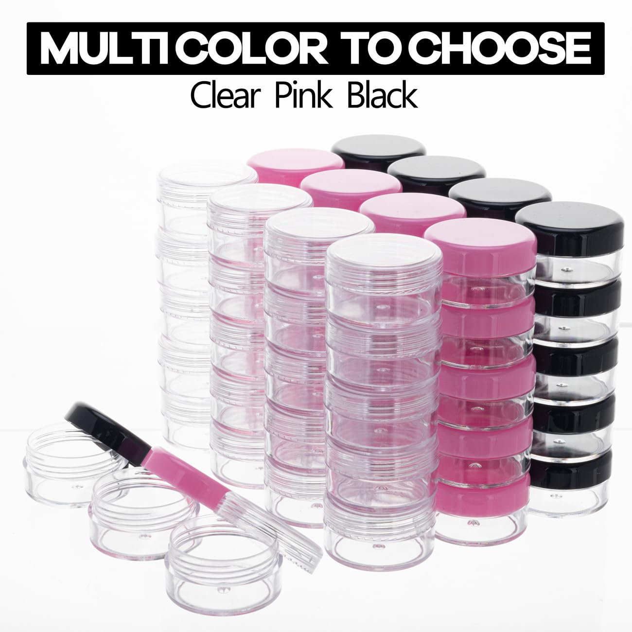 10 Gram 20 Count Sample Containers, Small Plastic Containers With Lids, Empty Sample Jars With Labels And Mini Disposable Spatul