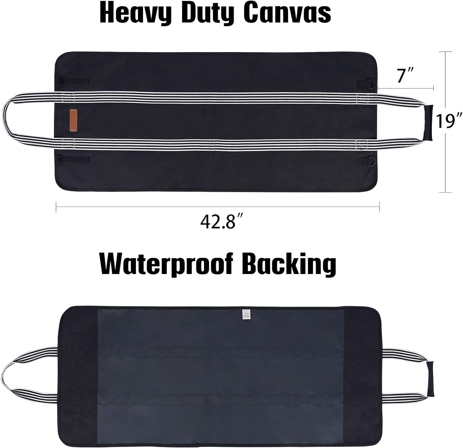 Myfireplacedirect Indoor Heavy Firewood Log Carrier Tote, Oxford Canvas Fabric Foldable Wood Carrier Padded Handles, Outdoor Lar