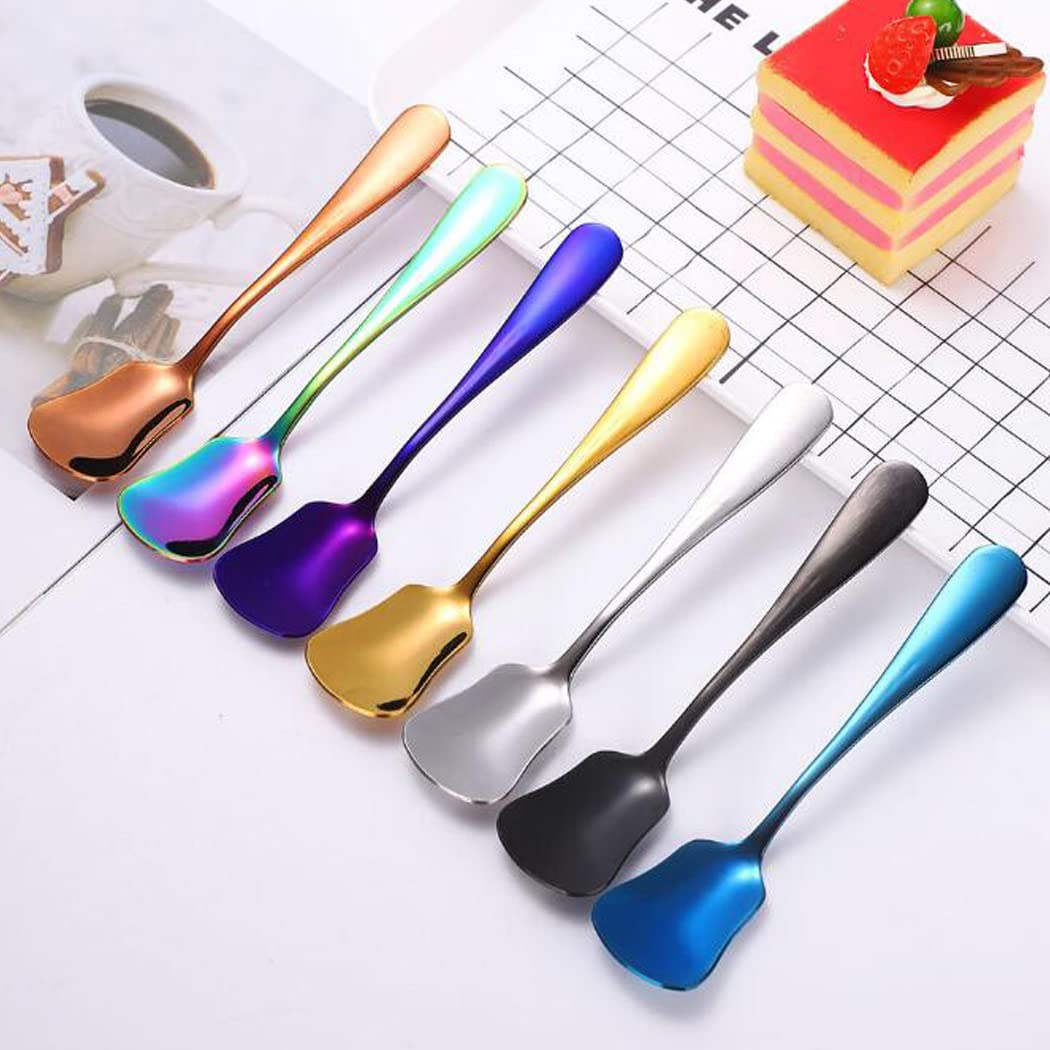 Hoshen 3Pcs Stainless Steel Ice Cream Scoop, 5.3 Inch Stainless Steel Tea Sugar Scoop, Espresso Stirring Scoop, Perfect For Cold