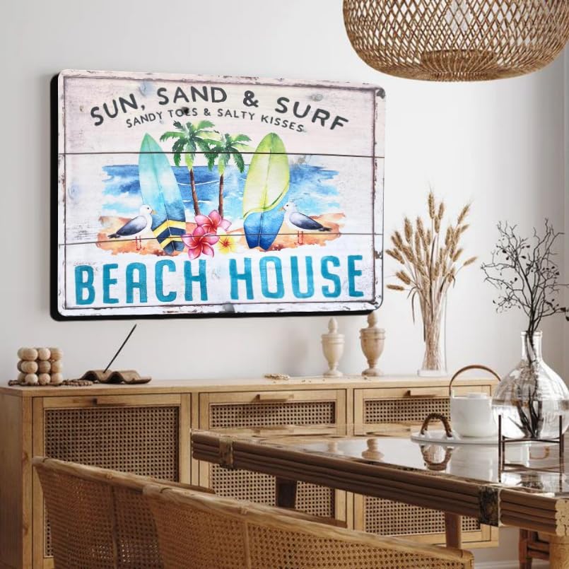 Chalk My Theme Beach House Wood Print Wooden Wall Dcor Art Home Decor, Living Room, Bedroom, Cafe, Room Painting For Wall Decora