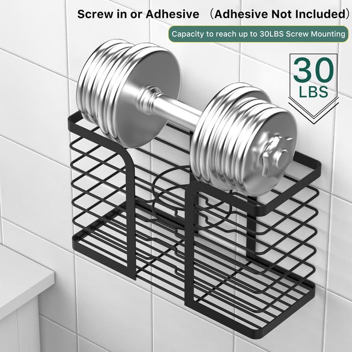 YIGII Hair Dryer Holder - Hair Tool Organizer 3-in-1 Blow Dryer Holder Adjustable Height  Bathroom Organizer Wall Mounted/Cabinet Door for Flat/Curling Irons  Hair Straighteners