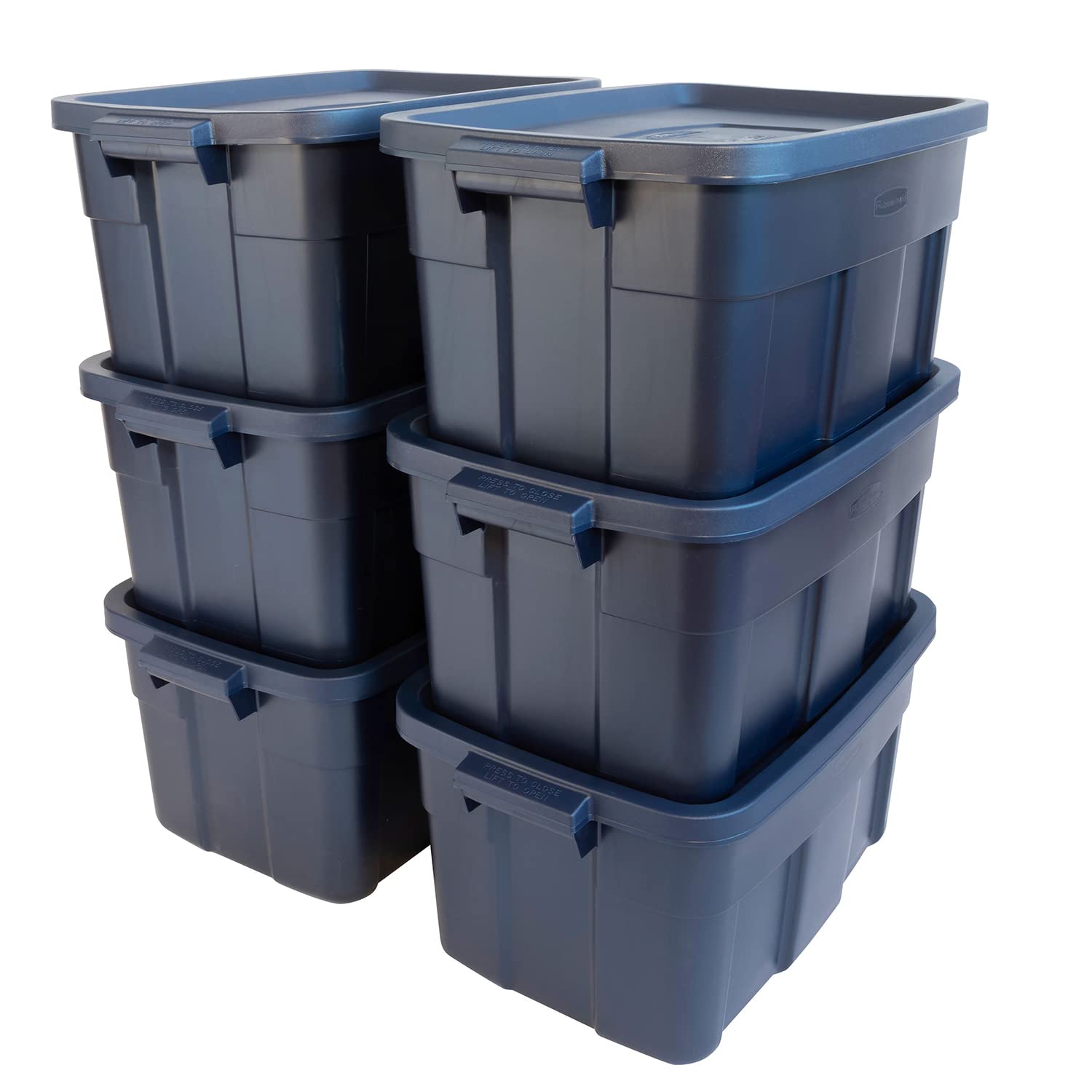 Rubbermaid Roughneck? Storage Totes 14 Gal, Durable Stackable Storage Containers, Great For Dry Food Storage, Clothing, Camping