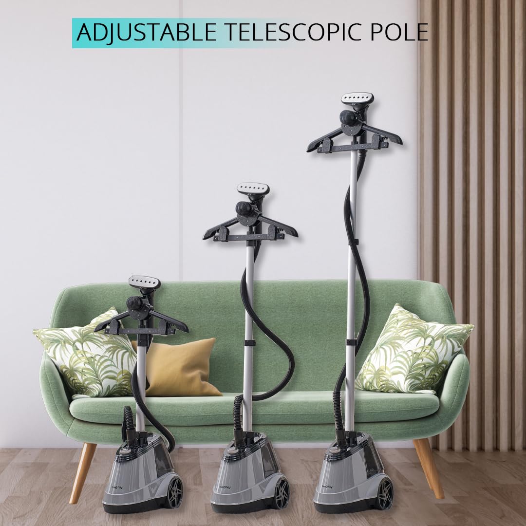 True & Tidy Commercial Standing Clothes Steamer, Heavy Duty With 90+ Mins Of Steam Time, For Home And Commercial Use, 1800 Watts