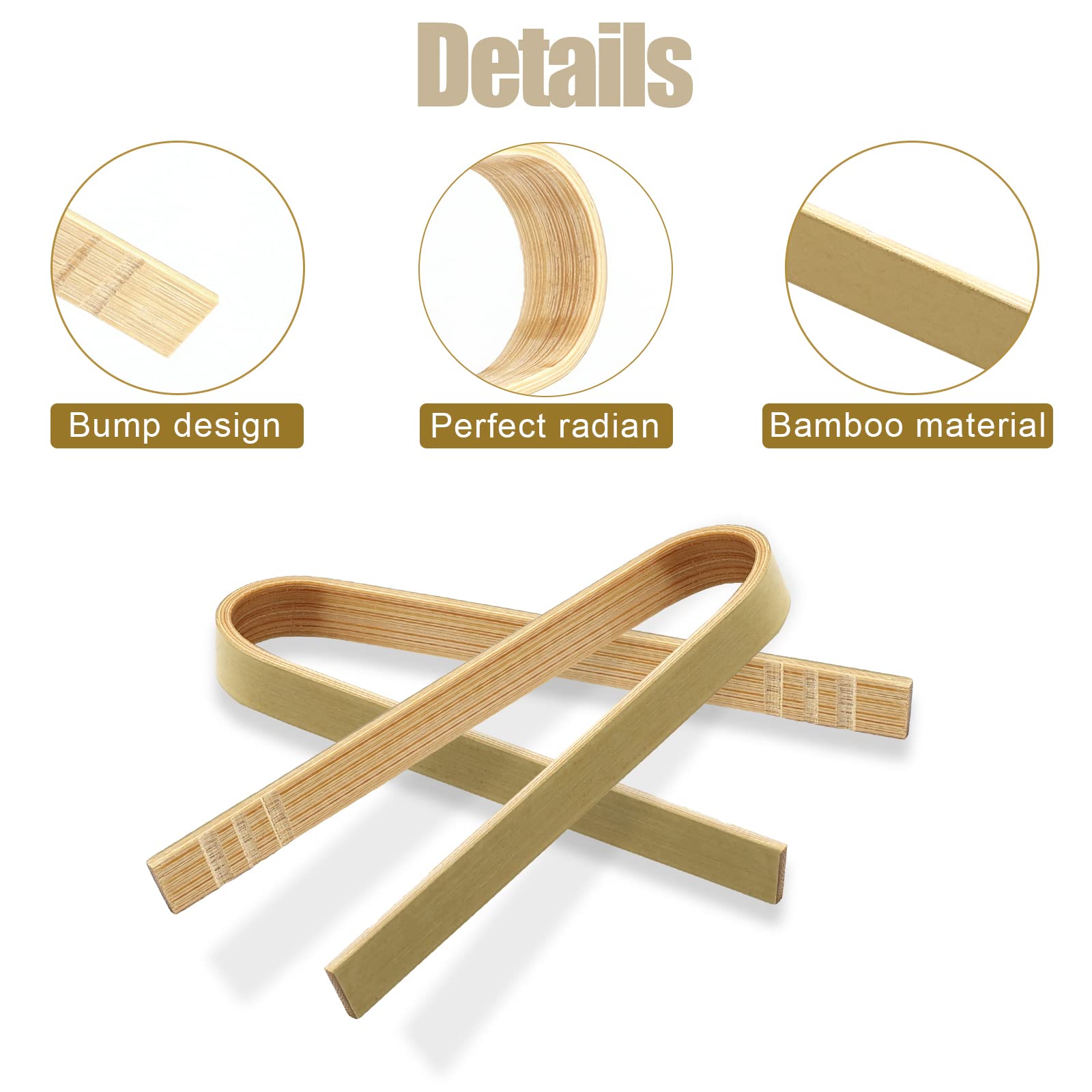 Luter 20 Pieces 9 Cm Bamboo Tongs Disposable Kitchen Utensils Bread Tongs Natural Bread Tongs For Fruits Tea Toast Cooking