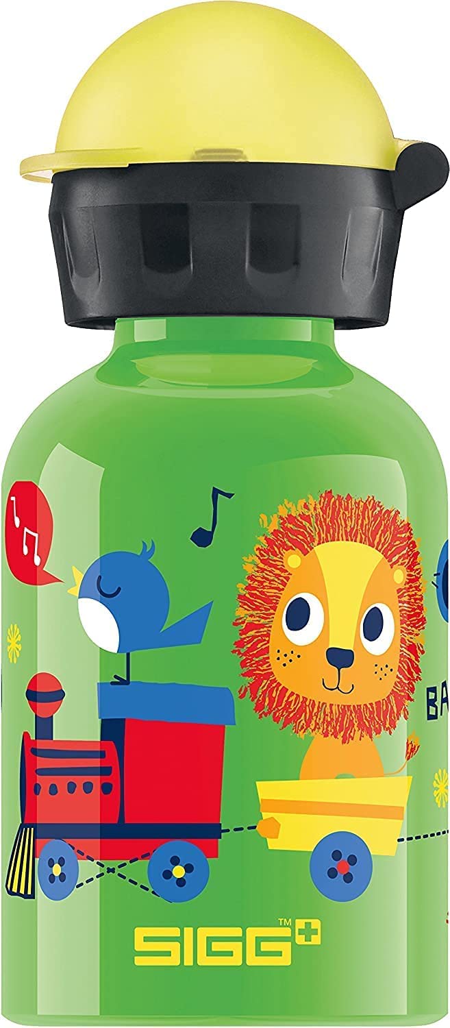 Sigg - Kids Water Bottle - Jungle Train - Leakproof - Lightweight - Bpa Free - Aluminum - 10 Oz
