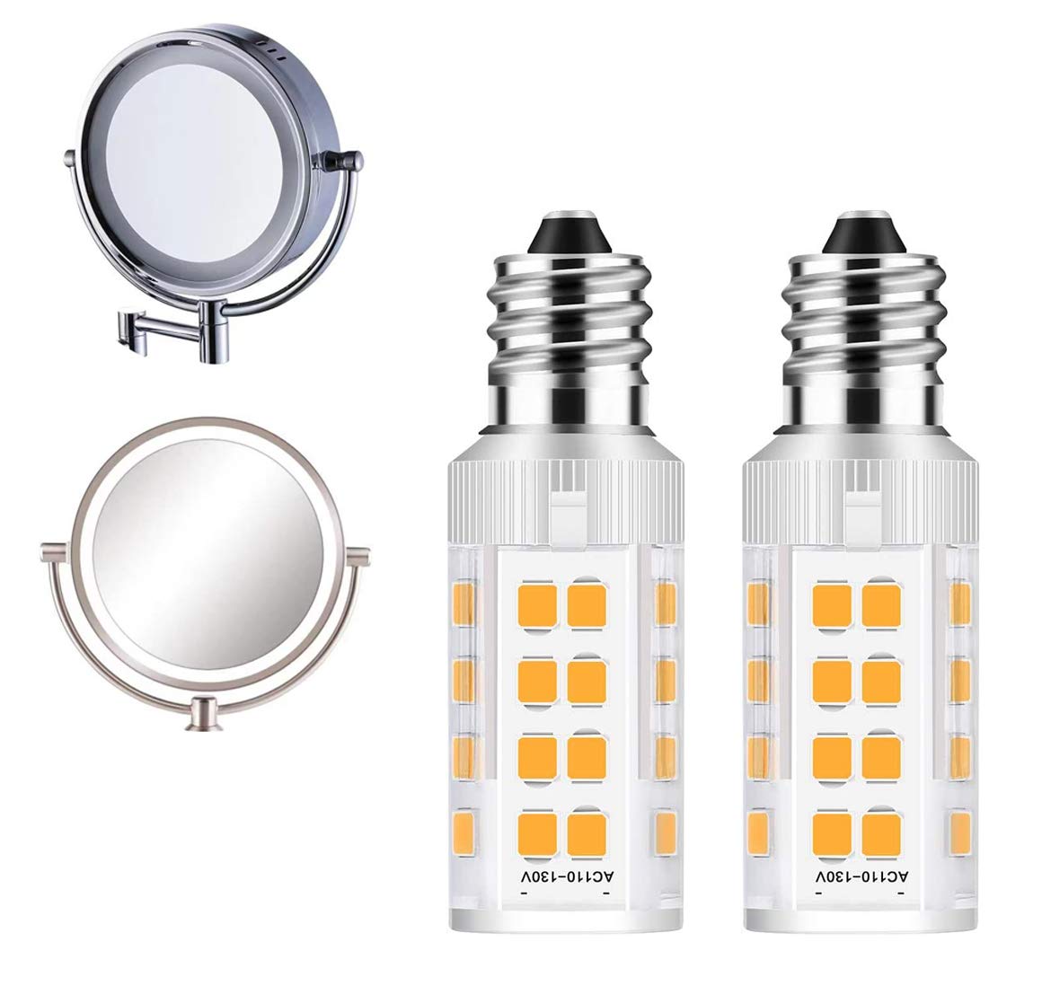 2Pack Makeup Mirror Led Bulbs Replacement Mirror 20W Rp34B Light Bulb Fits Be151T Be71Ct Be47X Be47Br For Cosmetic Vanity Makeup