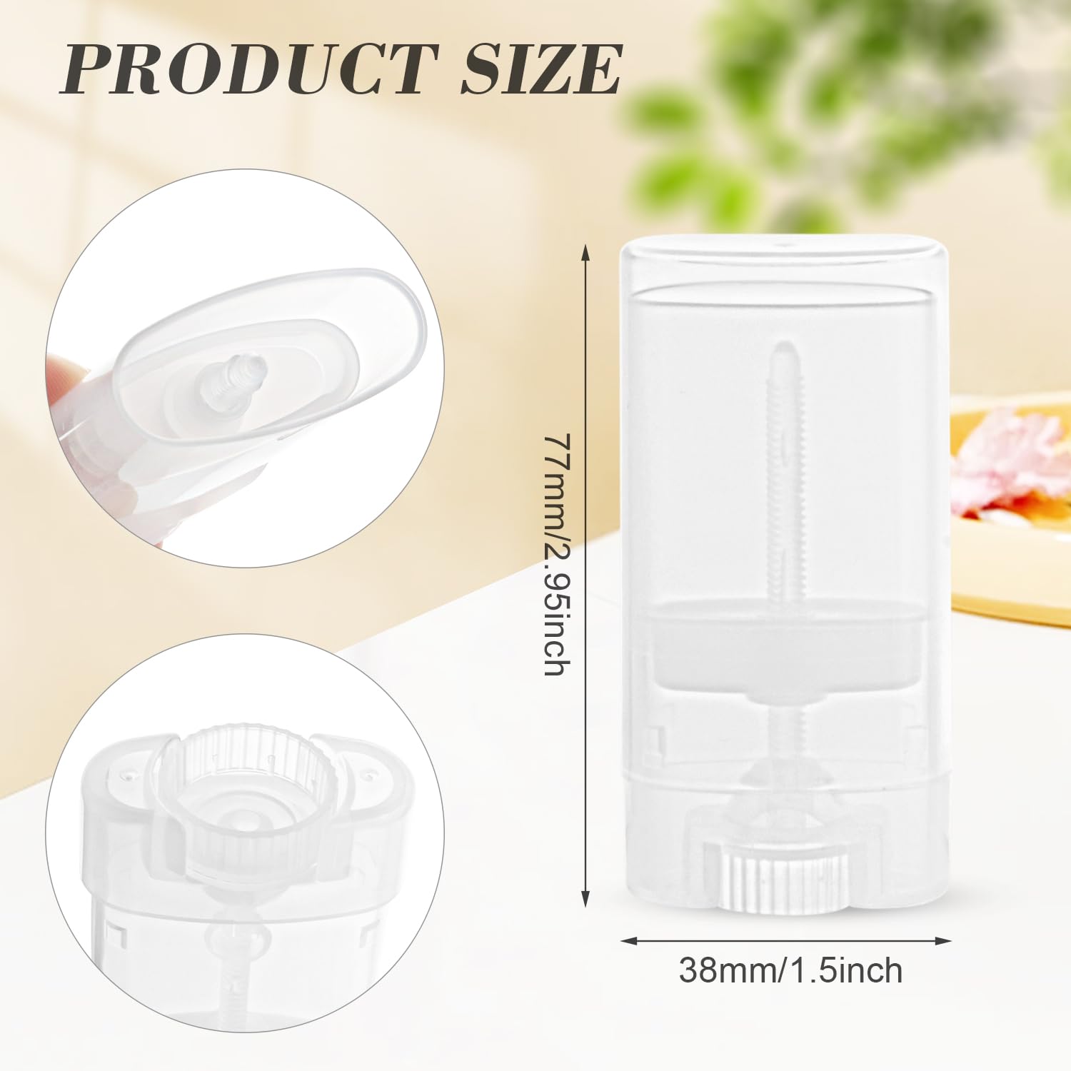 15Ml/0.5Oz 30 Pack Empty Lip Balm Tubes Plastic Deodorant Containers Travel Refillable Deodorant Tubes Lipstick Tube For Diy Lip