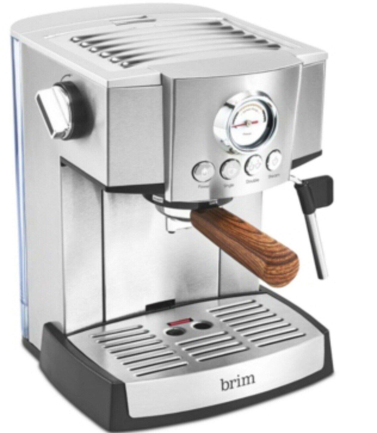Brim 15 Bar Espresso Machine, Cappuccino, Americano, Latte And Espresso Maker, Milk Steamer And Frother, Removable Parts For Eas
