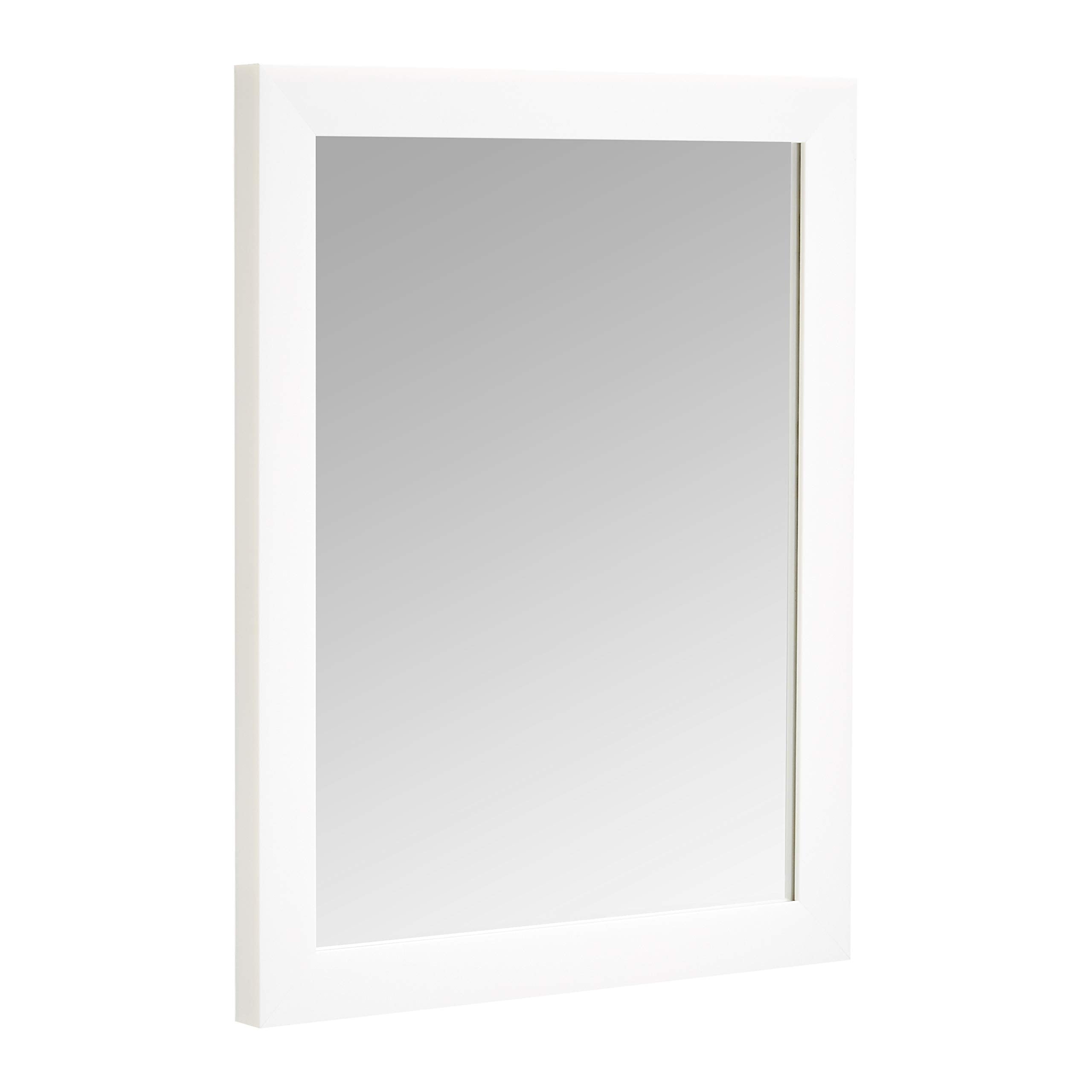 Amazon Basics Rectangular Wall Mount Mirror 16 x 20, Standard Trim, White