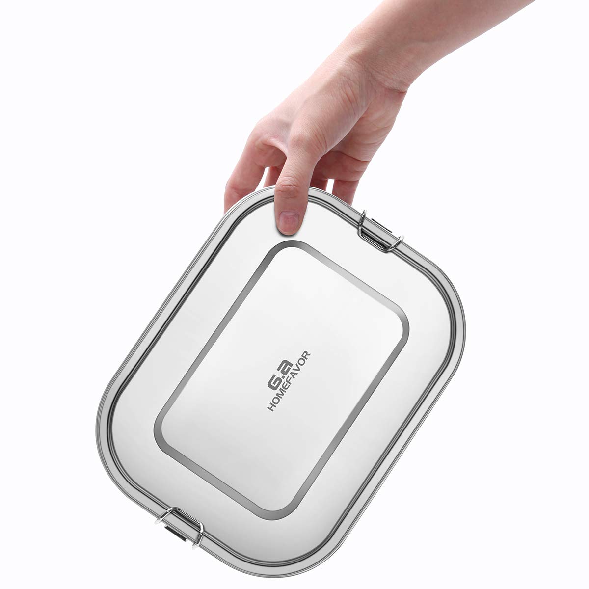 G.A Homefavor Leak Proof Stainless Steel Bento Box, Metal Lunch Container With 5-Compartment, 1400Ml, Suitable For Snacks And Sa