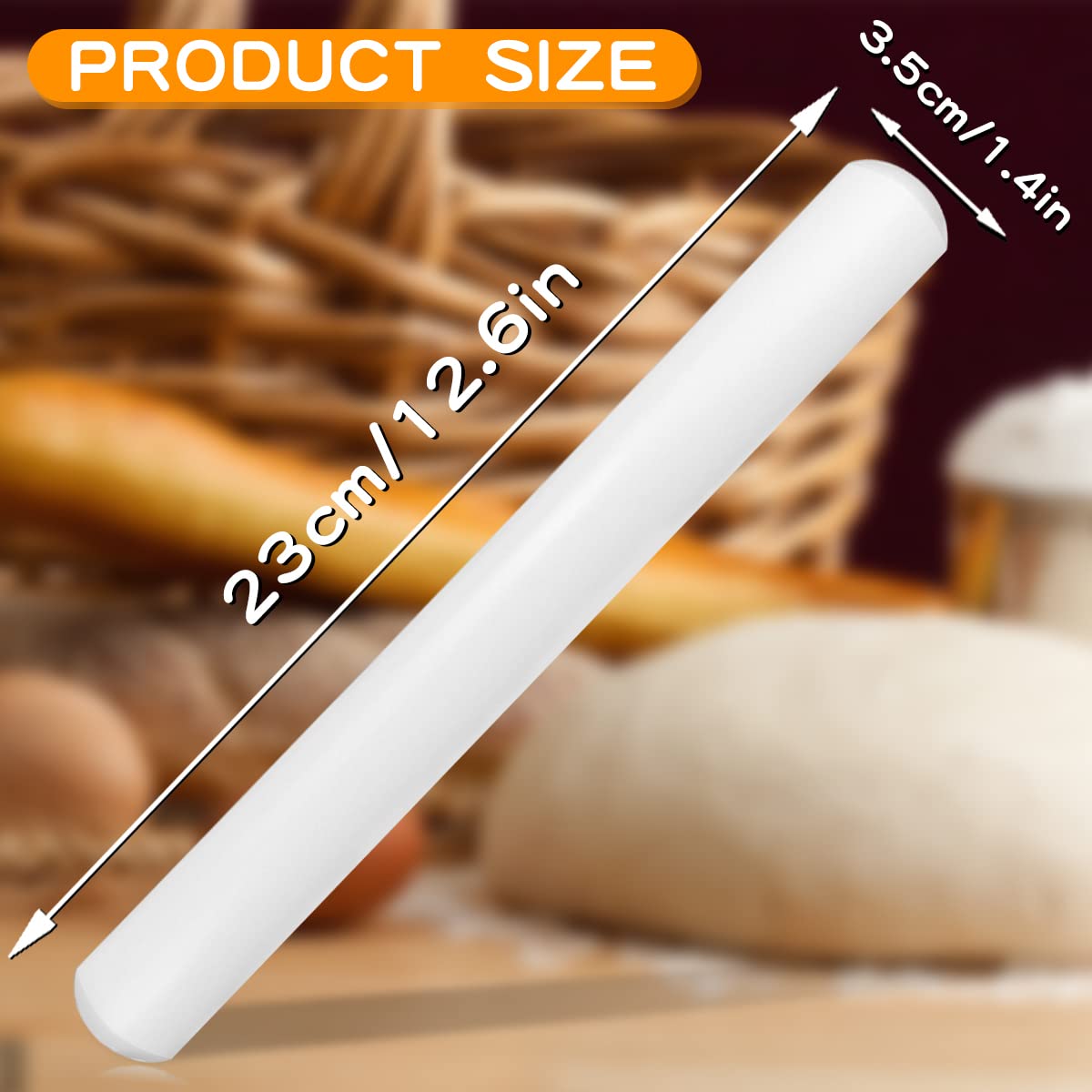 Doerdo Fondant Rolling Pin Non-Stick Dough Pastry Roller Baking Decorating Tools Kitchen Utensils For Fondant, Pie Crust, Cookie