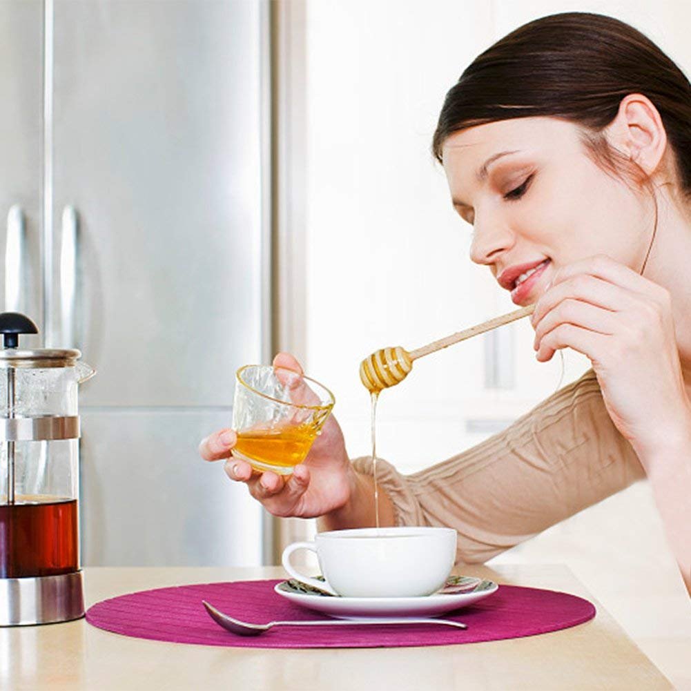 Right Products 2Pc Wood Honey Dippers Server Stirring Sticks For Honey Jar Dispense Drizzle Honey 15 Cm