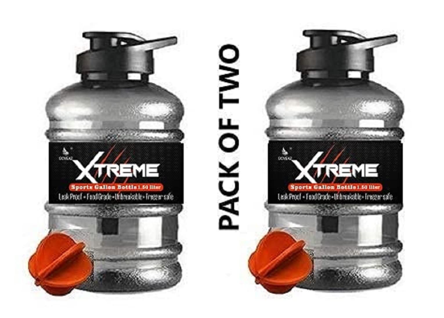 DOVEAZ Xtreme Sports Gallon Unbreakable Freezer Safe Gallon Bottle with Mixer Ball and Strainer (1.5 L)(BPA Free,Unbreakable)  