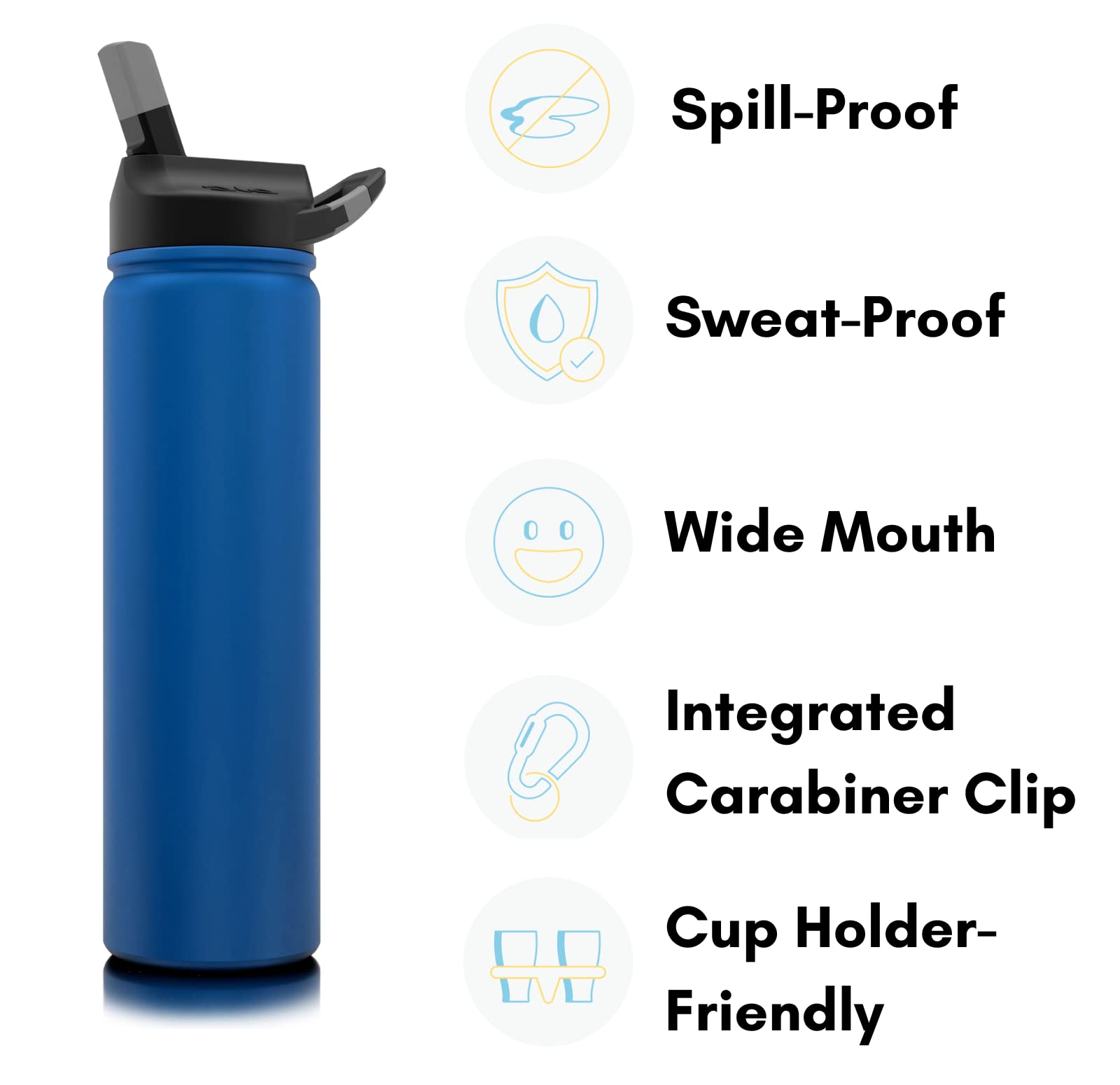 Seriously Ice Cold Sic 27Oz Insulated Water Bottle Thermos, Premium Triple Layer Vacuum Stainless Steel, Bpa Free Wide Mouth Lid