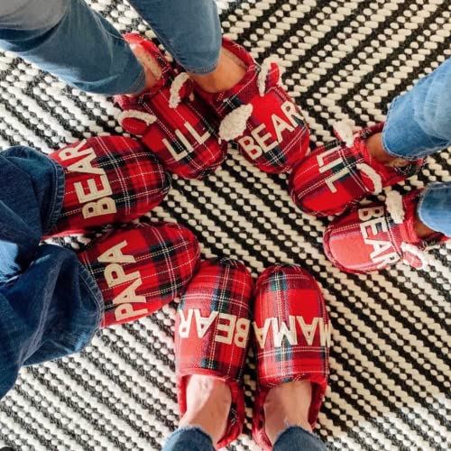 Dearfoams Kids Unisex Slipper, Lil Bear Tartan Plaid, Us 5-6 Toddler