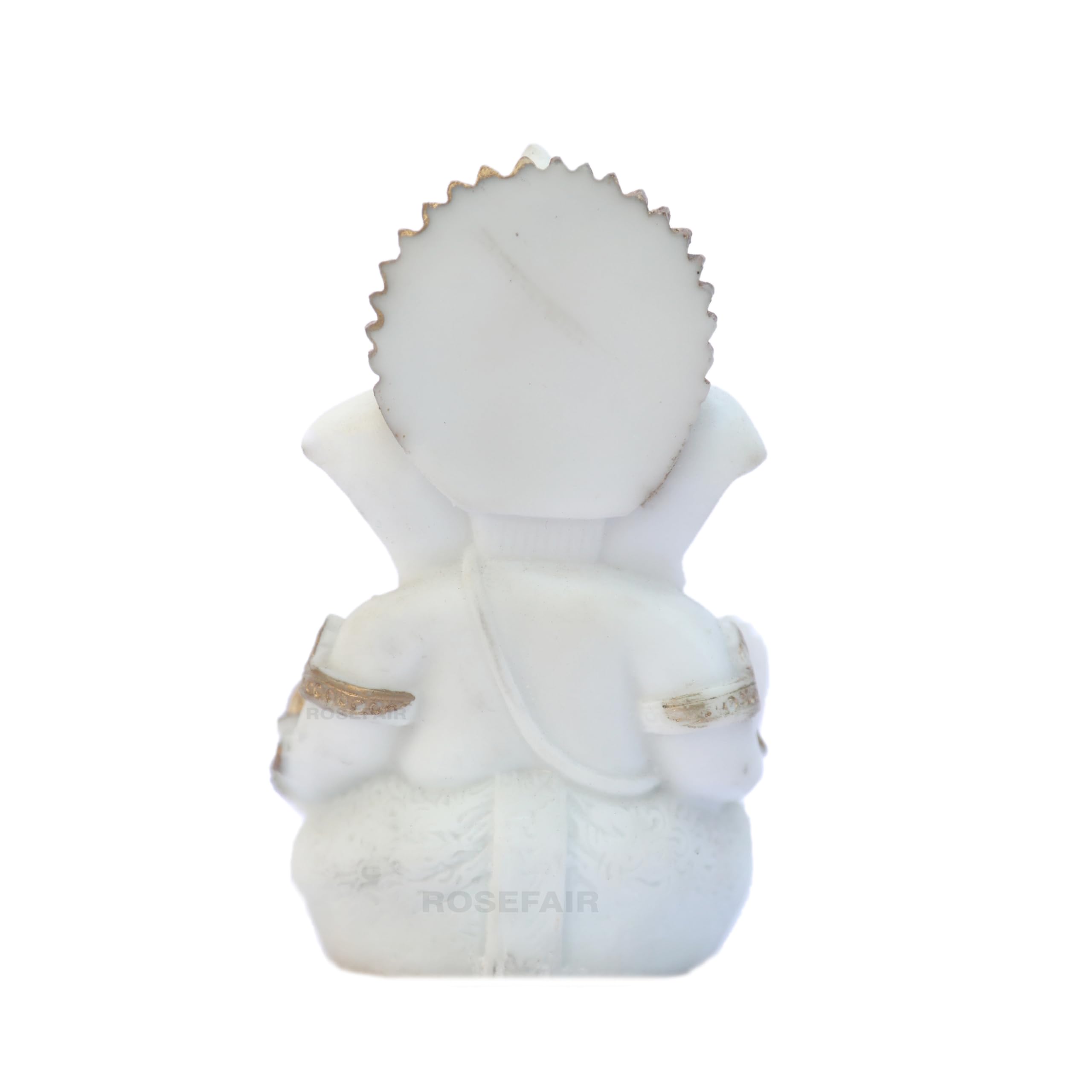 Rosefair Ganesh Statue For Car Dashboard  Resin, 3.5 Inch | Baby Ganesha Idol For Home, Office, Desk, Pooja | Ganesh Festival De