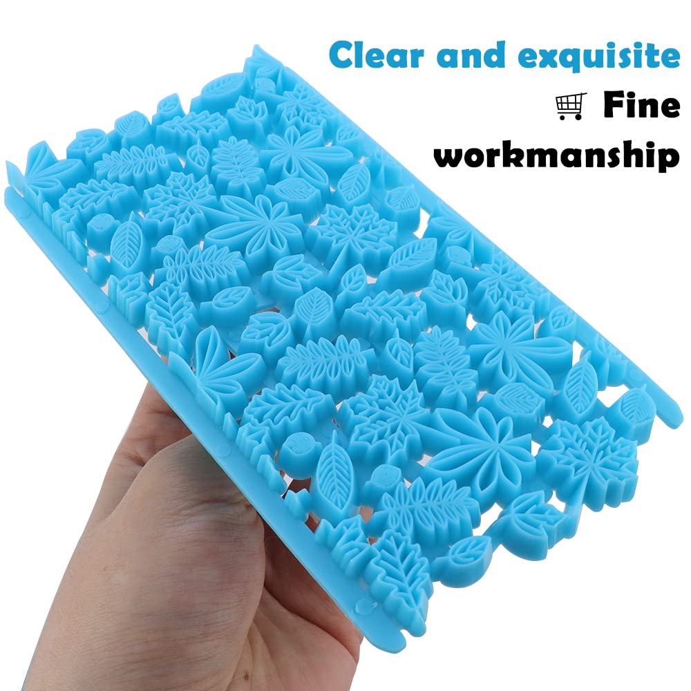 HENGKE Cake Fondant Embossing Mould Set - 5 Clear Plastic Baking Molds for Chocolate, Cookie, Cupcake Decoration