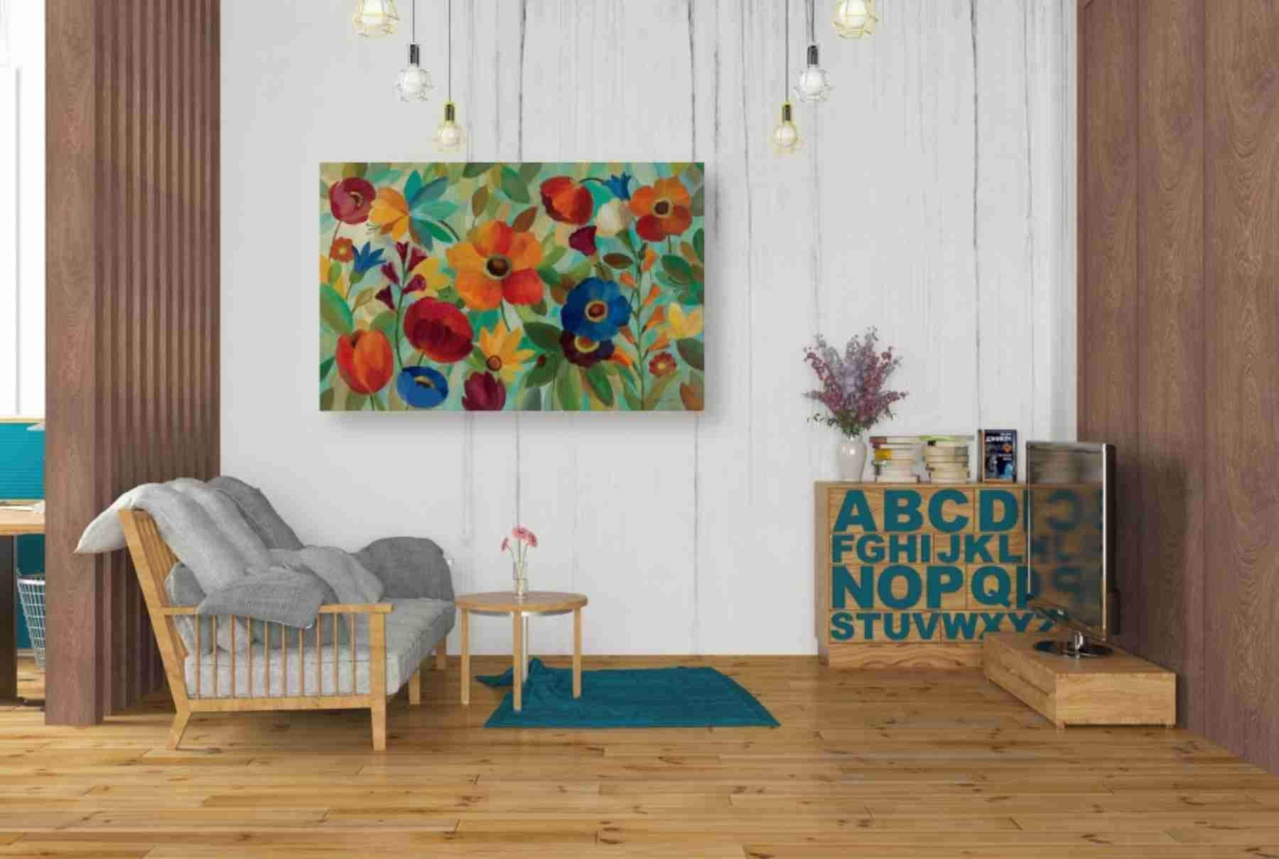 Epic Graffiti 'Summer Floral V' By Silvia Vassileva, Canvas Wall Art, 26''X40''