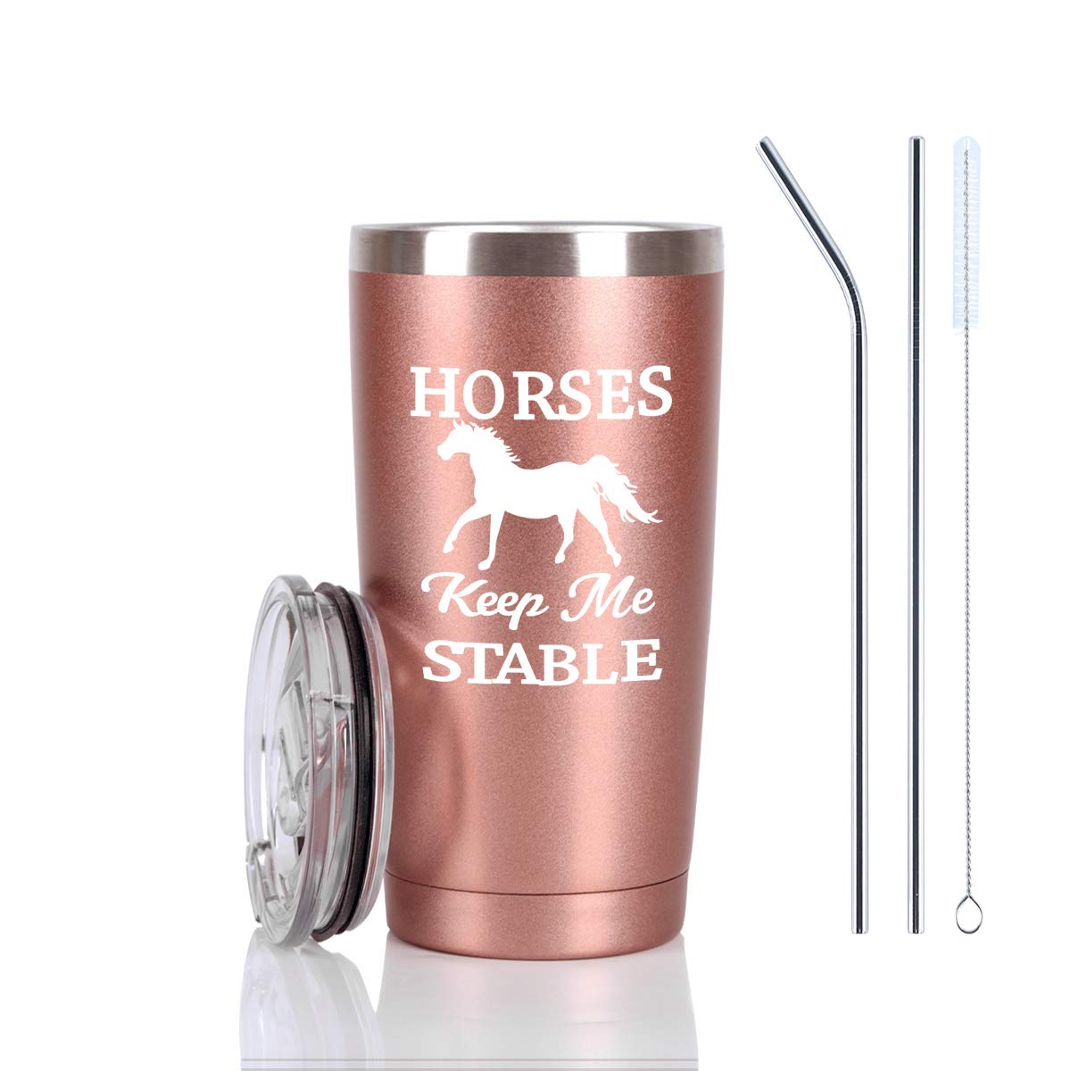 Horse Gifts For Women, Horses Keep Me Stable Travel Tumbler, Funny Birthday Christmas Gifts For Horse Lovers Equestrian Cowgirls