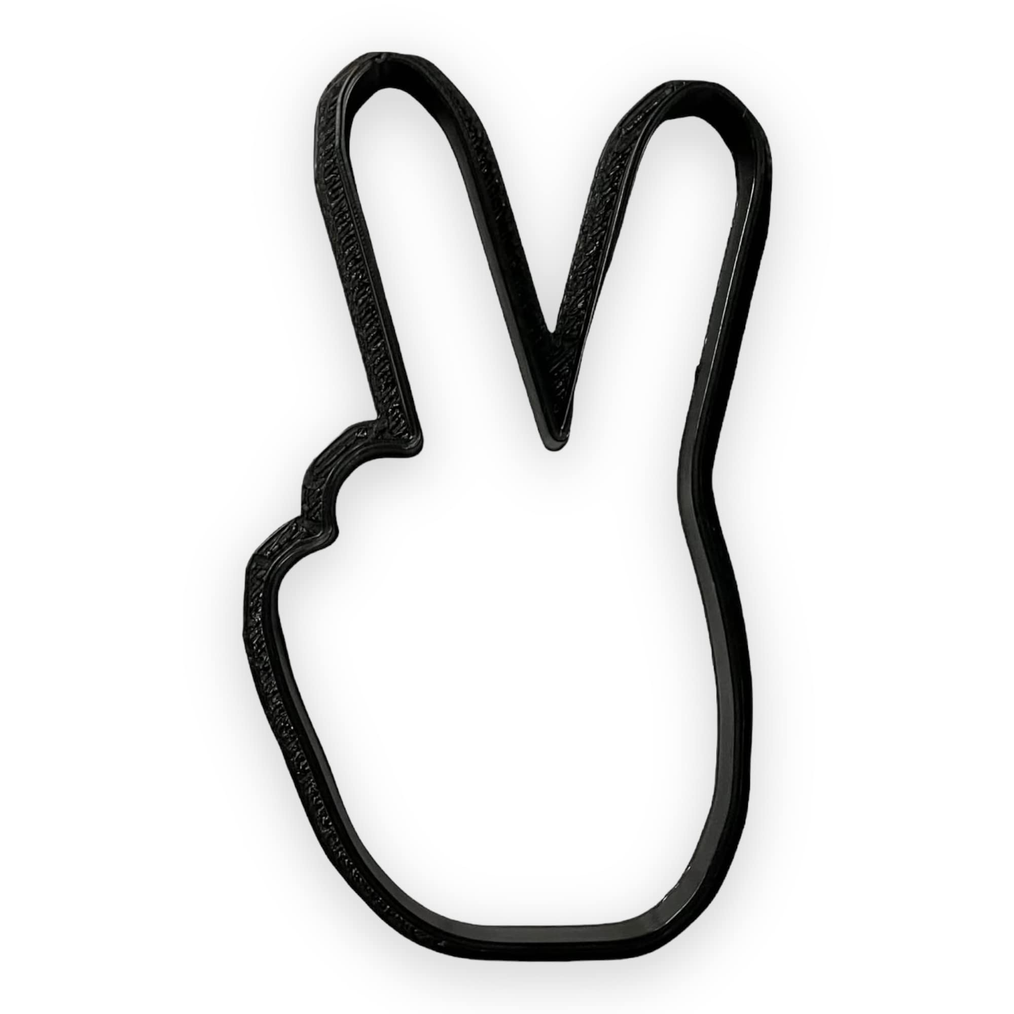 Peace Sign Fingers Cookie Cutter Polymer Clay Cutter With Easy To Push Design (4 Inch)