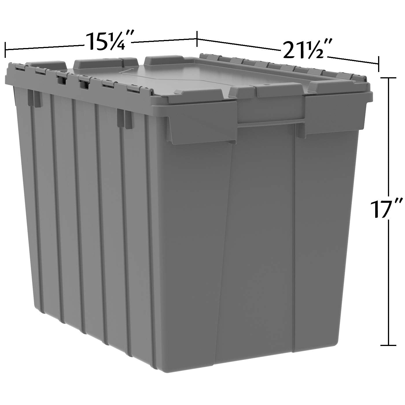 Akro-Mils Akm39170Grey Attached Lid Storage Container