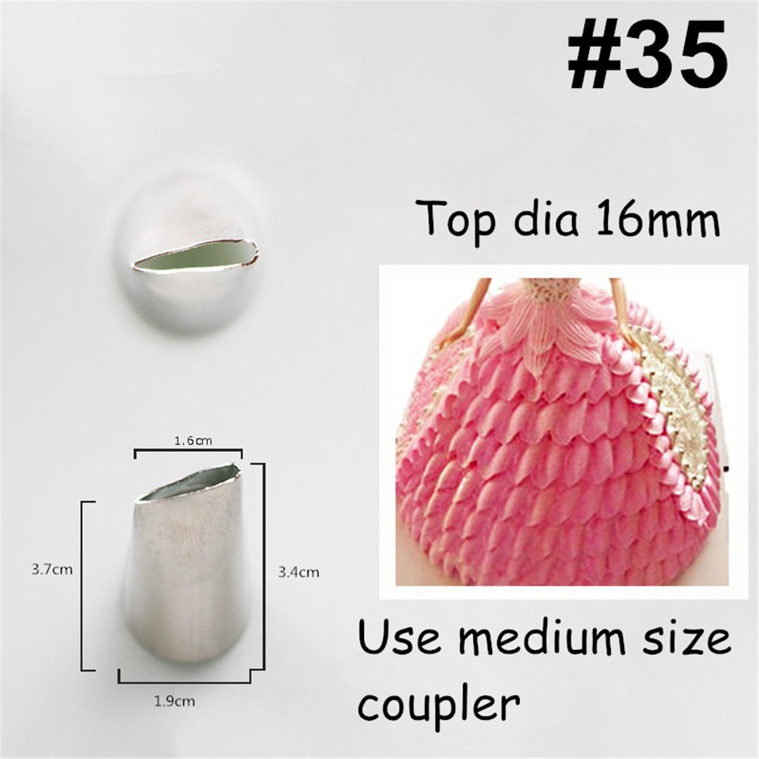 Fantasyday 8-Piece Stainless Steel Rose Flower Piping Tips Piping Nozzles Cake Decorating Supplies Cookies Cupcake Icing Decorat