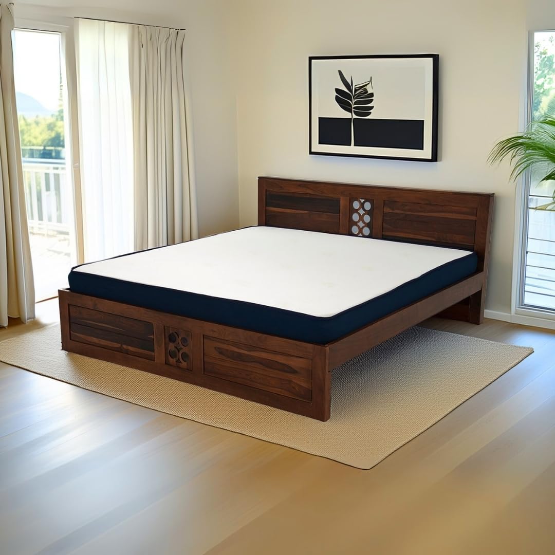 Royaloak Italian Ortho Memory Foam King Size Mattress | 8 Inch Thick with Breathable Knitted Fabric & Pressure Relieving Foam | 