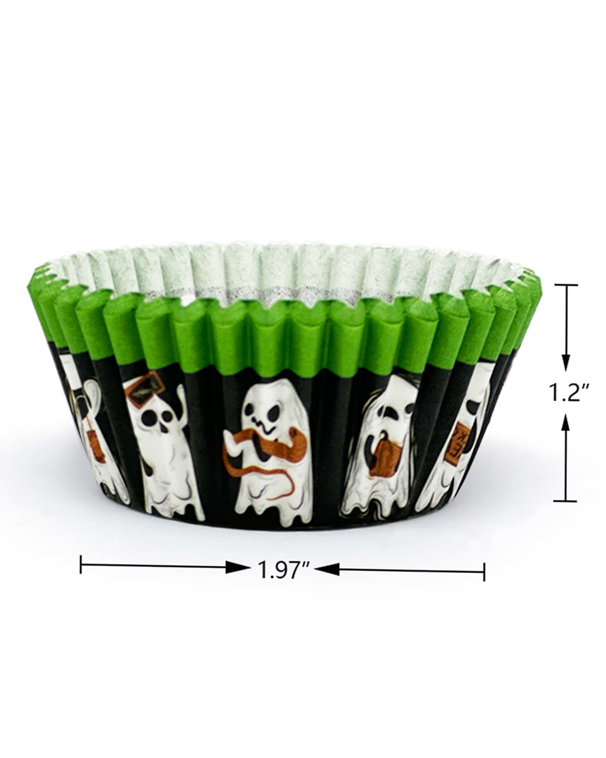 Qiqee Halloween 300-Count Cupcake Liners Standard Cupcake Cups 6 Design Cupcake Papers Baking Cups Cupcake Wrappers For Hallowee