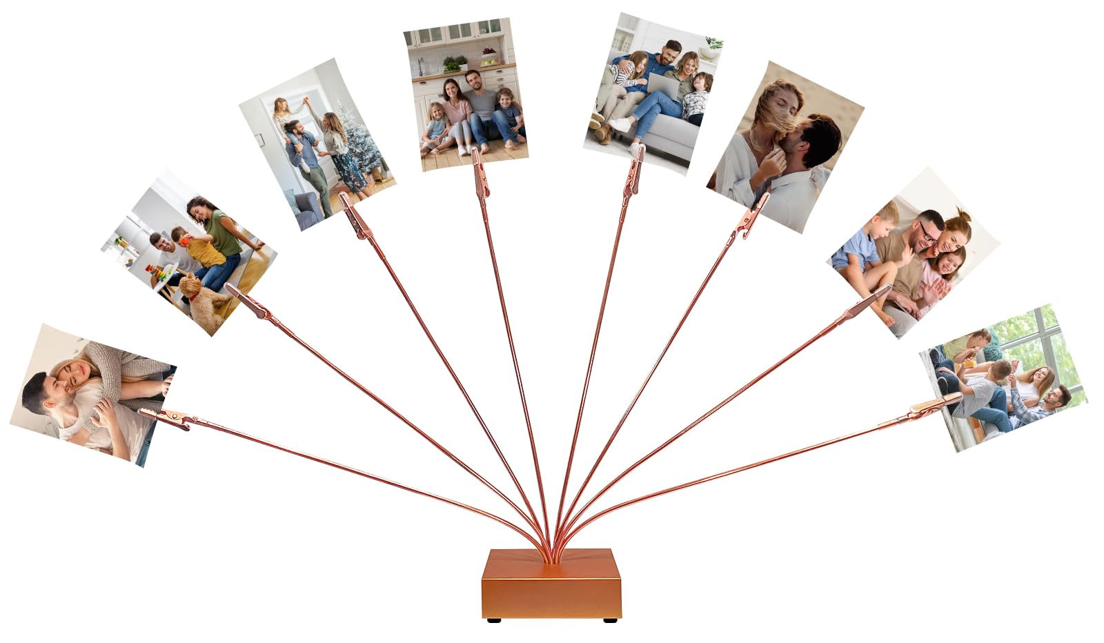 Photo Tree Holder Clip Cube Base,8 - Branch Money Trees Gift Card Holder with Clips,Picture Holder Stand for Christmas Wedding G