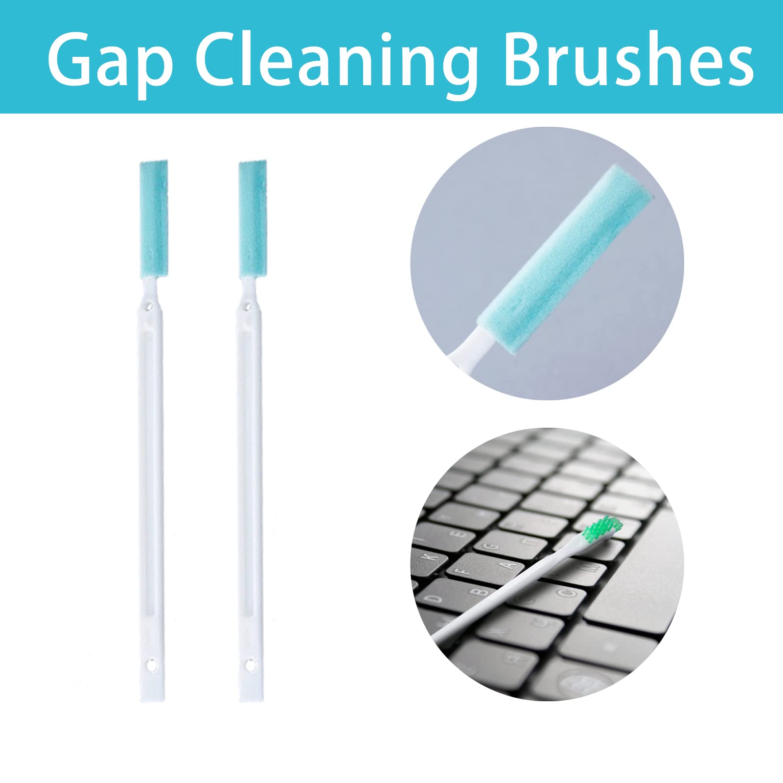 LIOUCBD 8Pcs Cleaning Brush Set, ABS Scrub Brushes for Gaps, Corners, Water Bottles, White