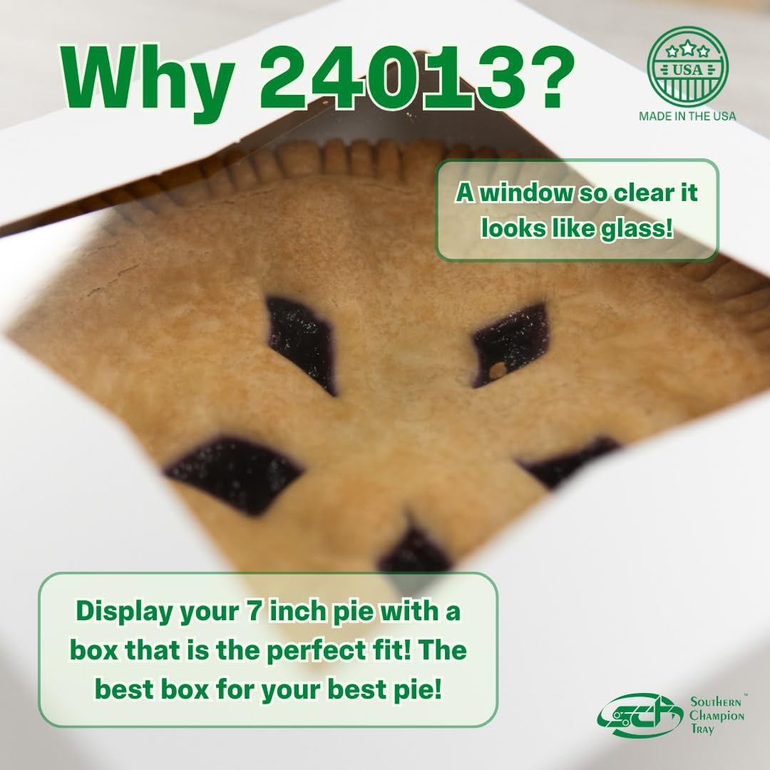 Sct White Window Bakery Boxes With Attached Flip Top, 4-Corner Beers Design, 8 X 8 X 2.5, White, Paper, 200/Carton