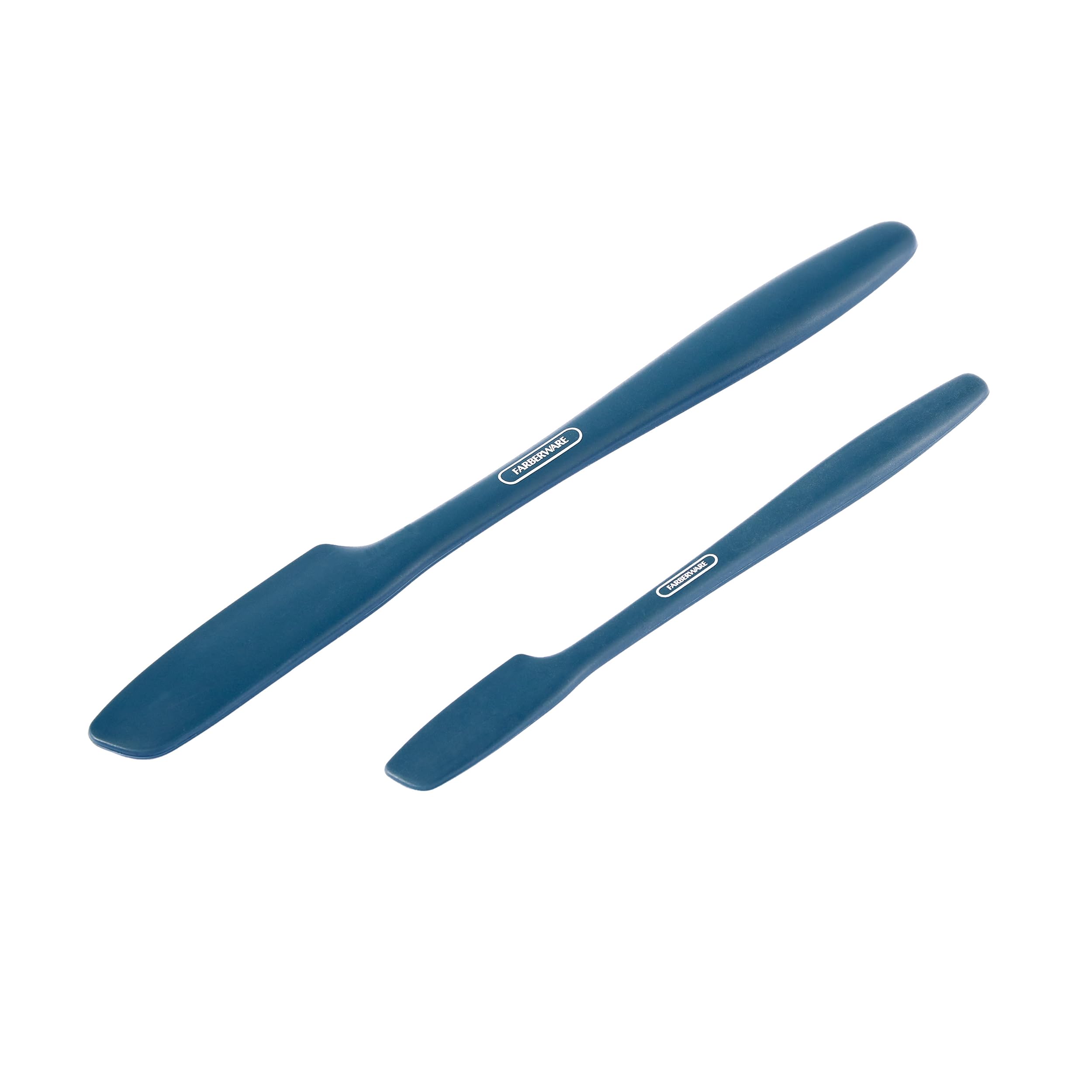 Farberware Silicone Jar Spatulas, Set of 2, Orion Blue  Heat Resistant Kitchen Spatula Set for Scraping, Folding, and Mixing, F