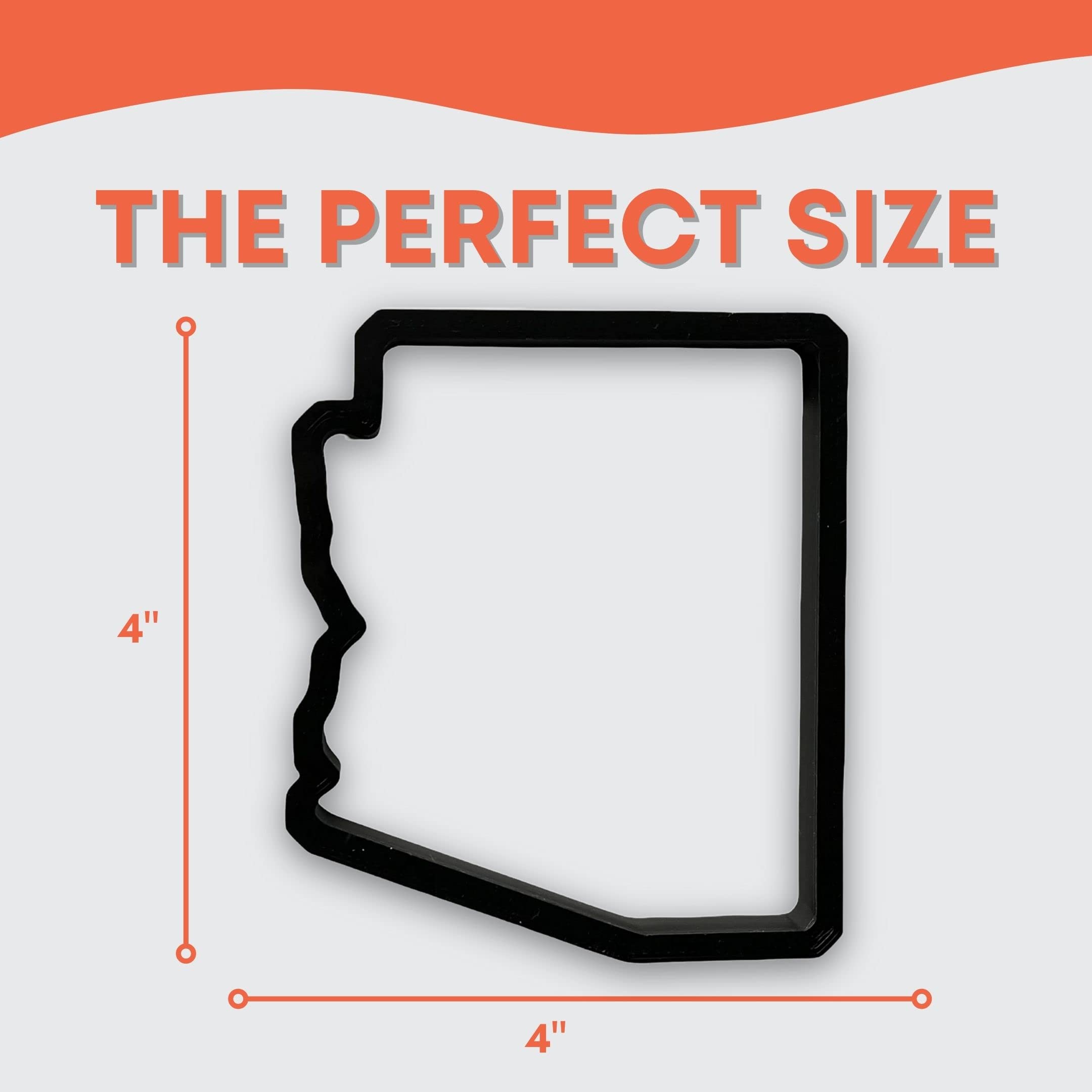 Bundle of Fun Cookie Cutter - 4" Easy Push Design, Plastic, Arizona State, White & Black