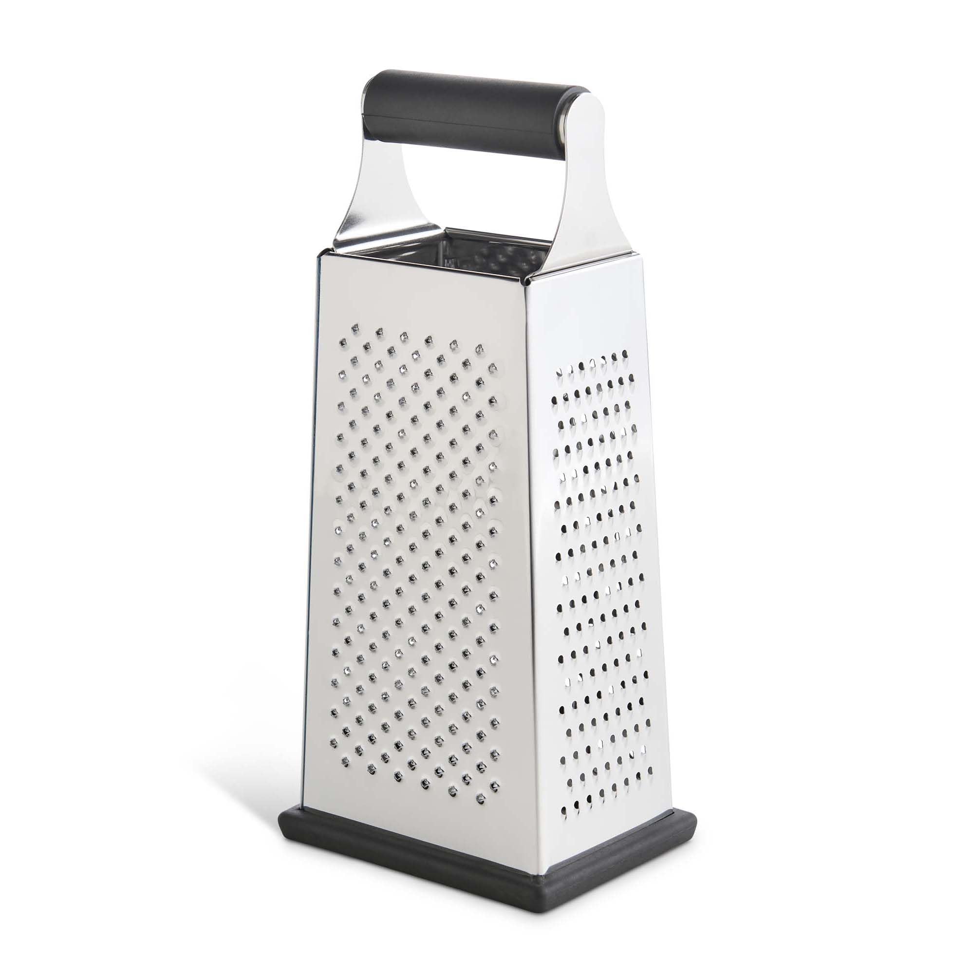 Hic Kitchen Professional Grater Zester, Stainless Steel, 4 Multi-Grating Surfaces, 7.5 X 4.25 X 3.25-Inches, Secure-Grip Handle,