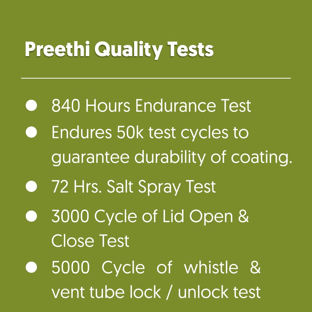 Preethi Hard Anodized Induction Base Outer Lid Pressure Cooker 2 Litres