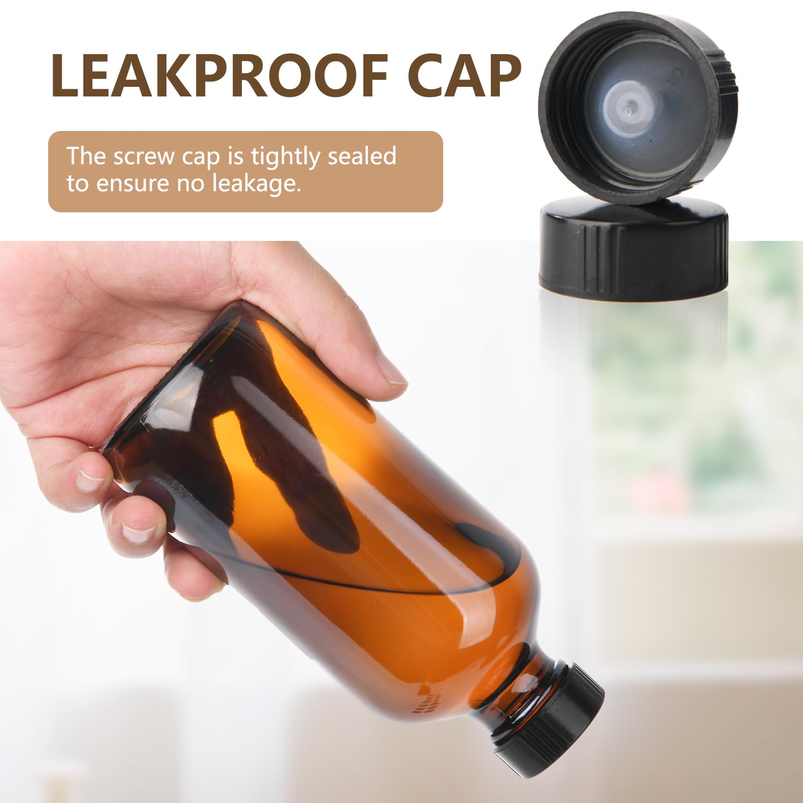 BPFY 24 Pack 4 oz Amber Boston Glass Bottle with Black Poly Cap  Funnel  Chalk Labels  Pen for Homemade Vanilla Extract  Essential Oils  Herbal Medicine  Wedding  Christmas  Holiday Gift